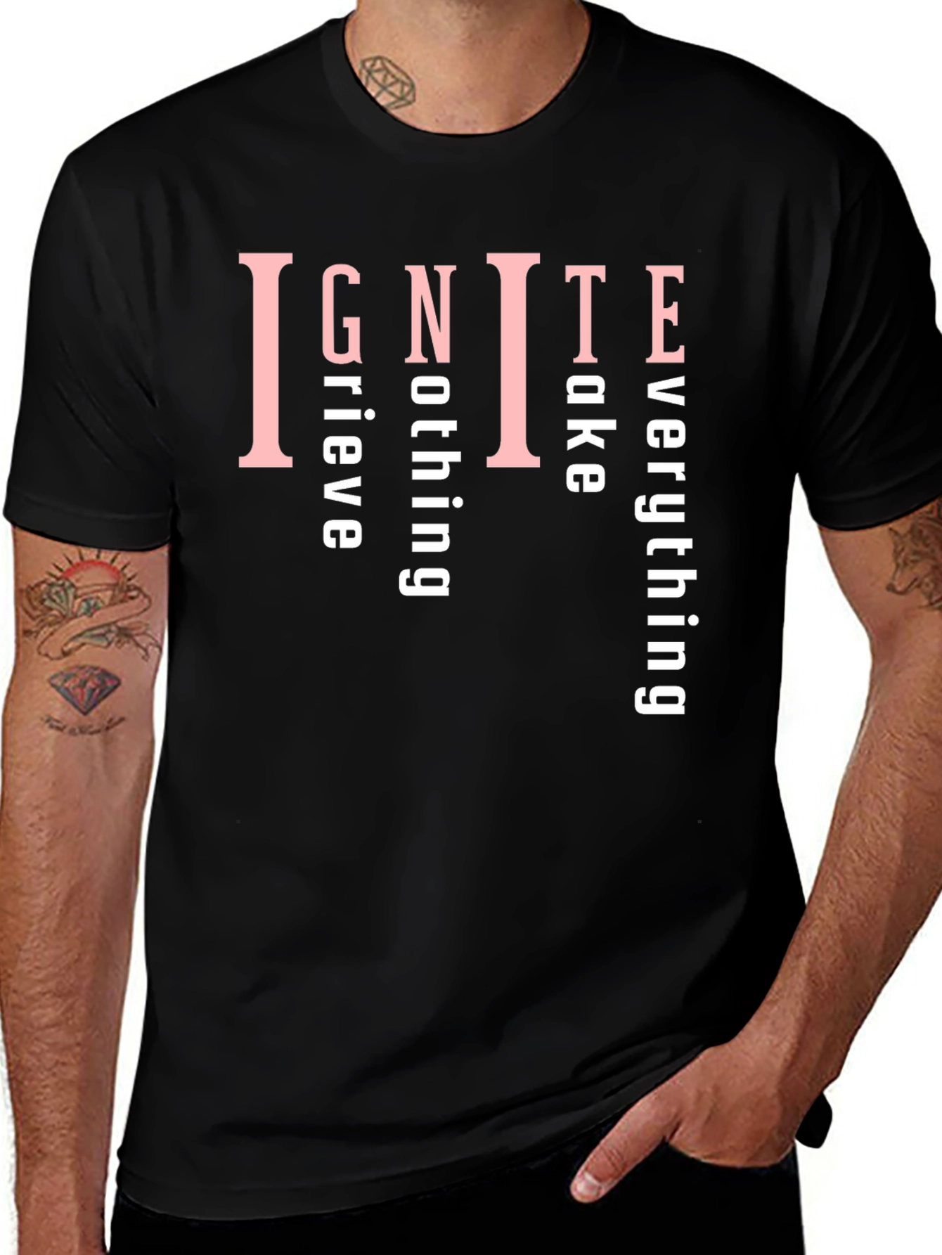 Ignite Everything Black Graphic T-Shirt