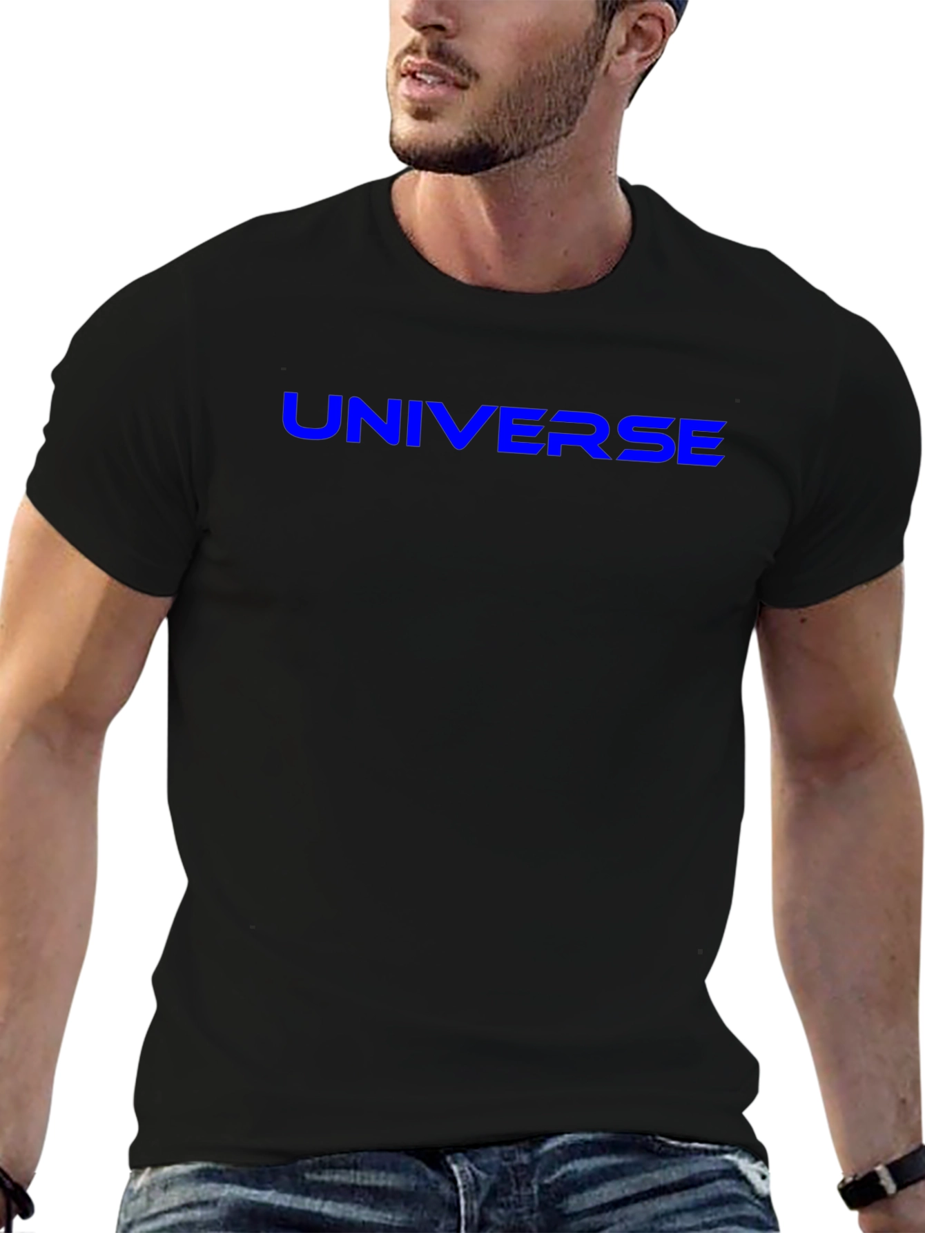 Universe Graphic T-Shirt - Bold Blue Design