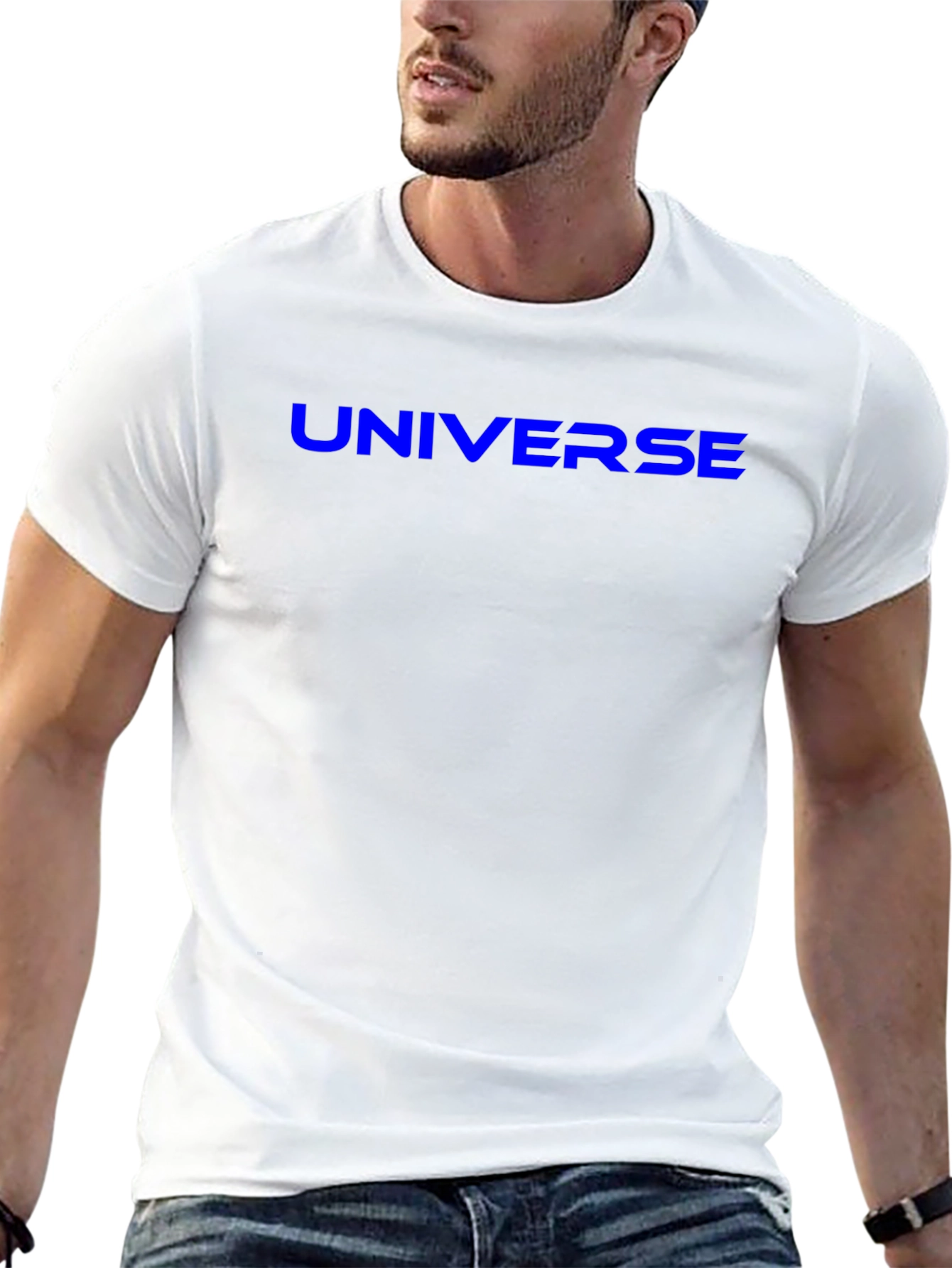 Universe Graphic T-Shirt - Bold Blue Design