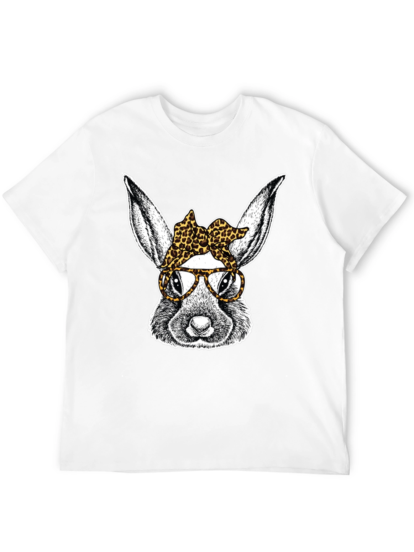 Bunny with Leopard Bandana T-Shirt