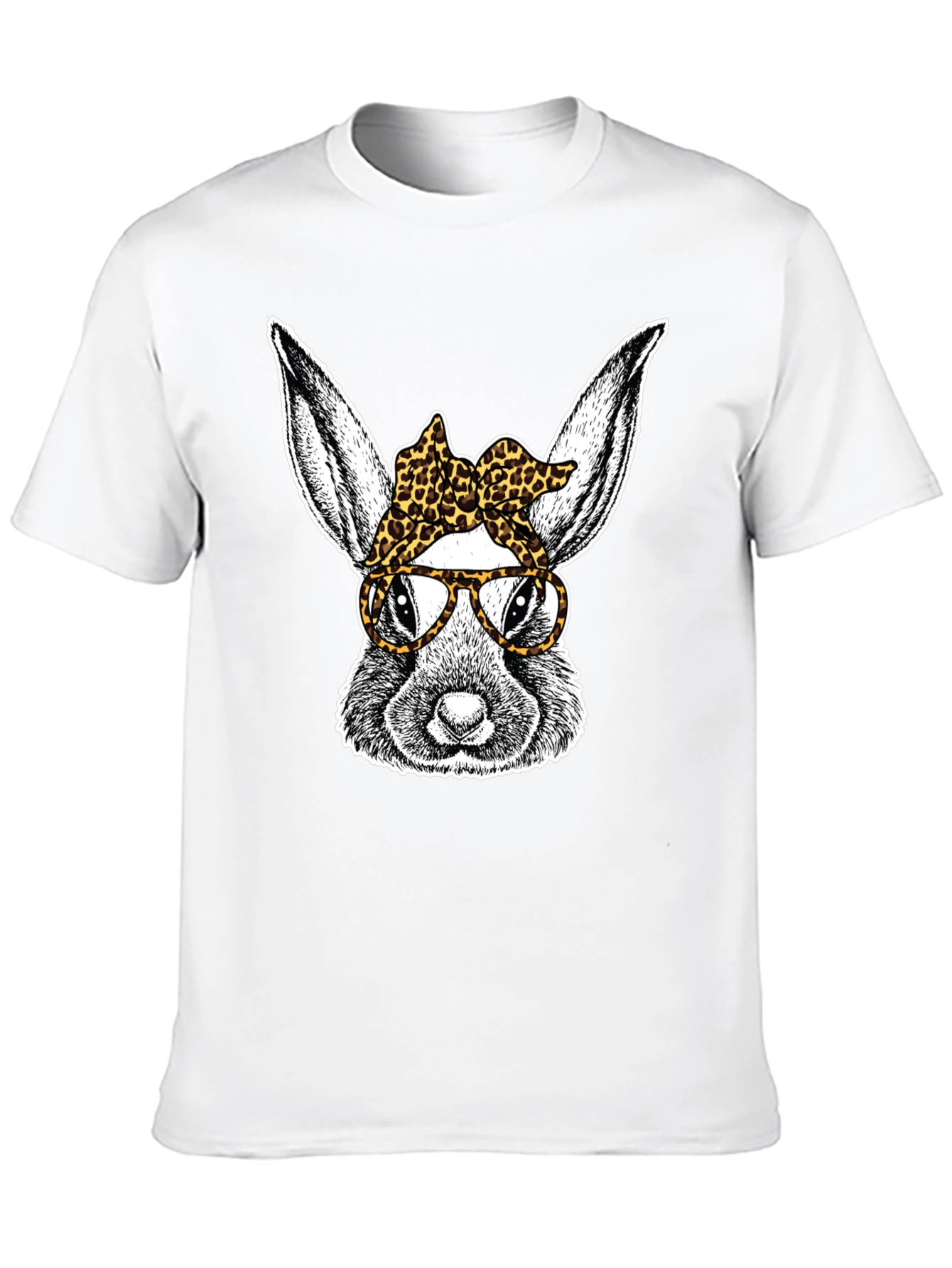 Bunny with Leopard Bandana T-Shirt