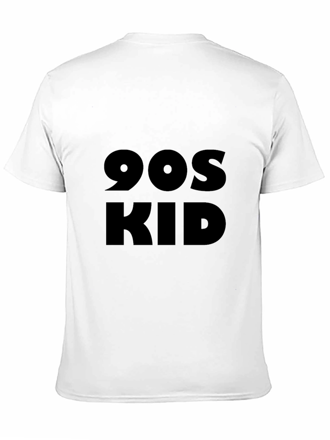 90s Kid Graphic Tee - Black Cotton Casual T-Shirt