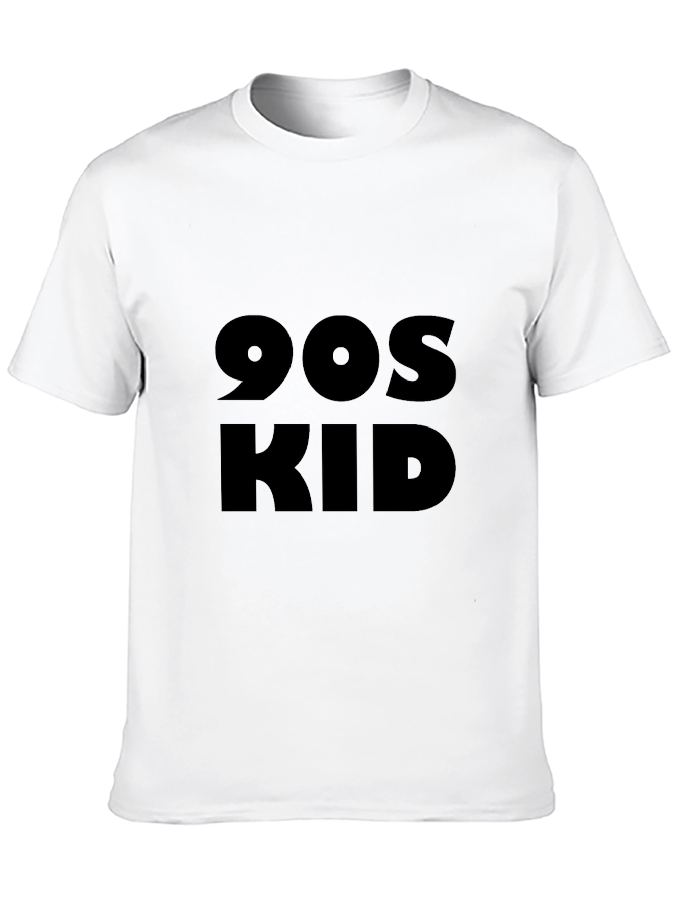 90s Kid Graphic Tee - Black Cotton Casual T-Shirt