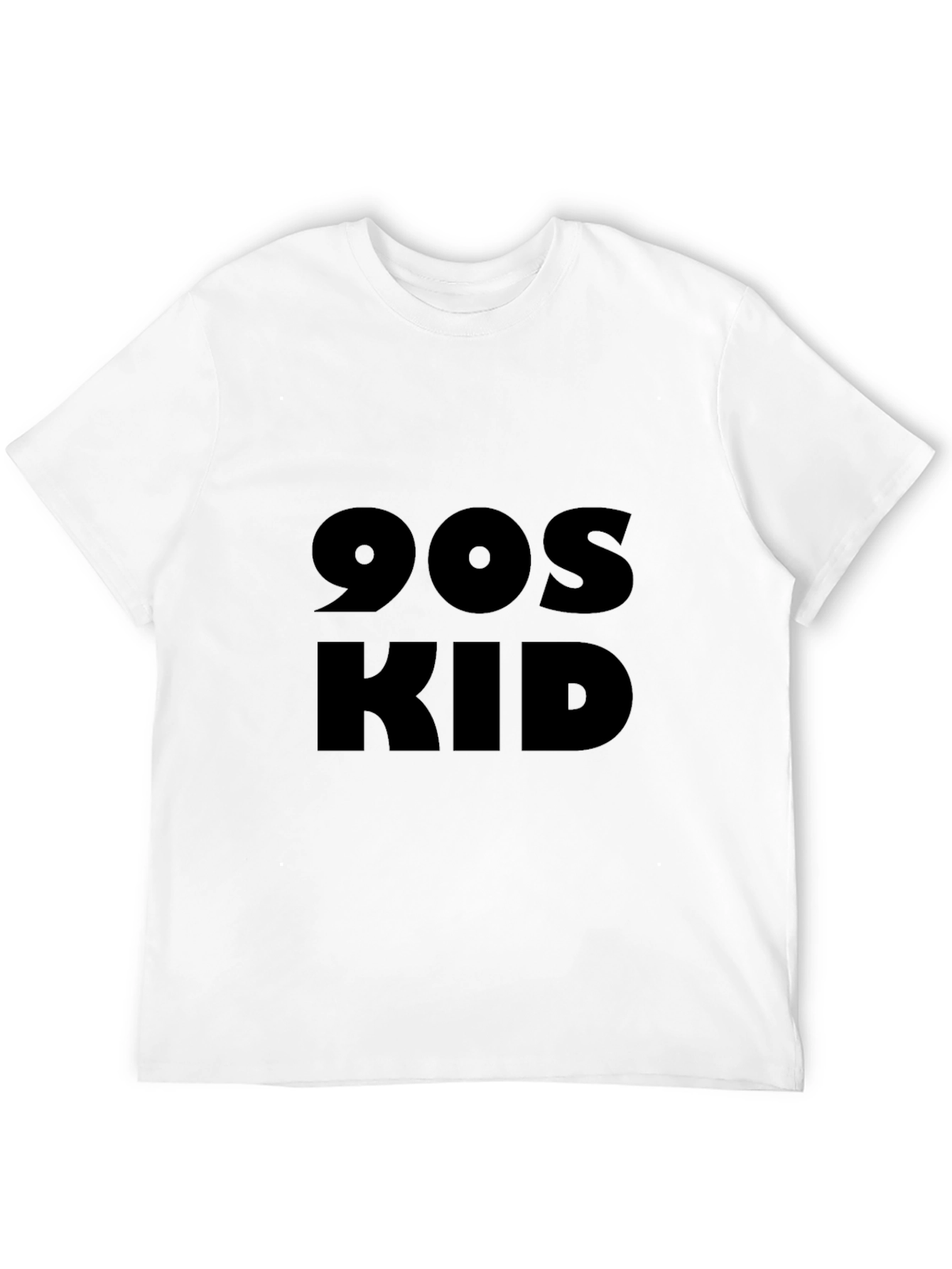 90s Kid Graphic Tee - Black Cotton Casual T-Shirt