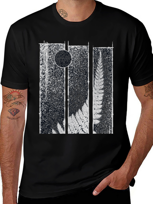 Abstract Fern Graphic Tee - Black
