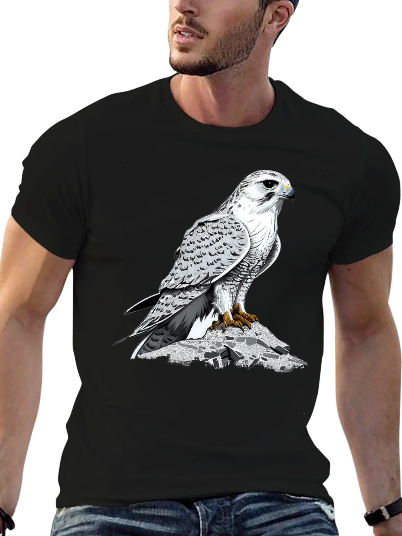 Cool Gyrfalcon T-Shirt - Bird of Prey Graphic Tee