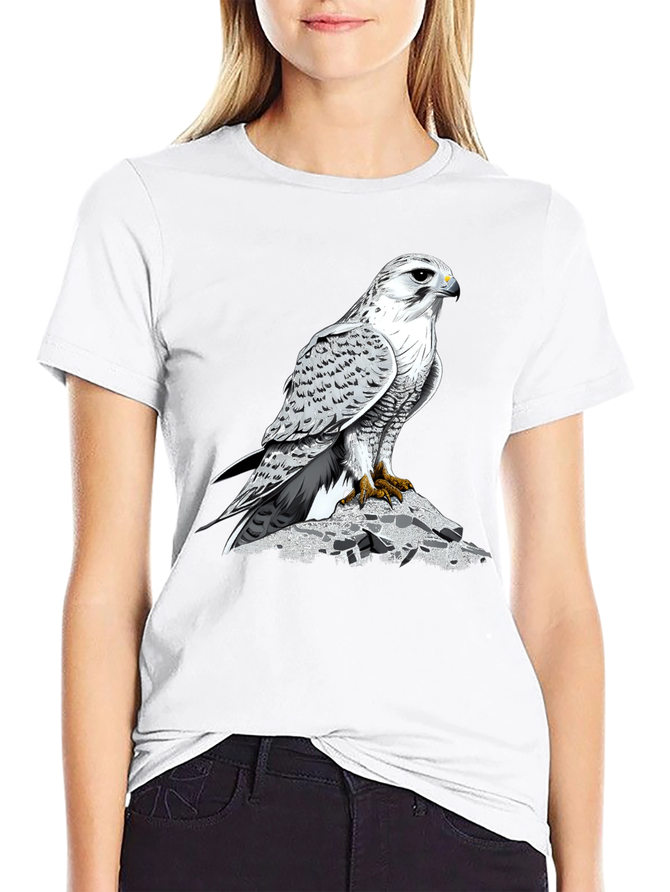 Cool Gyrfalcon T-Shirt - Bird of Prey Graphic Tee