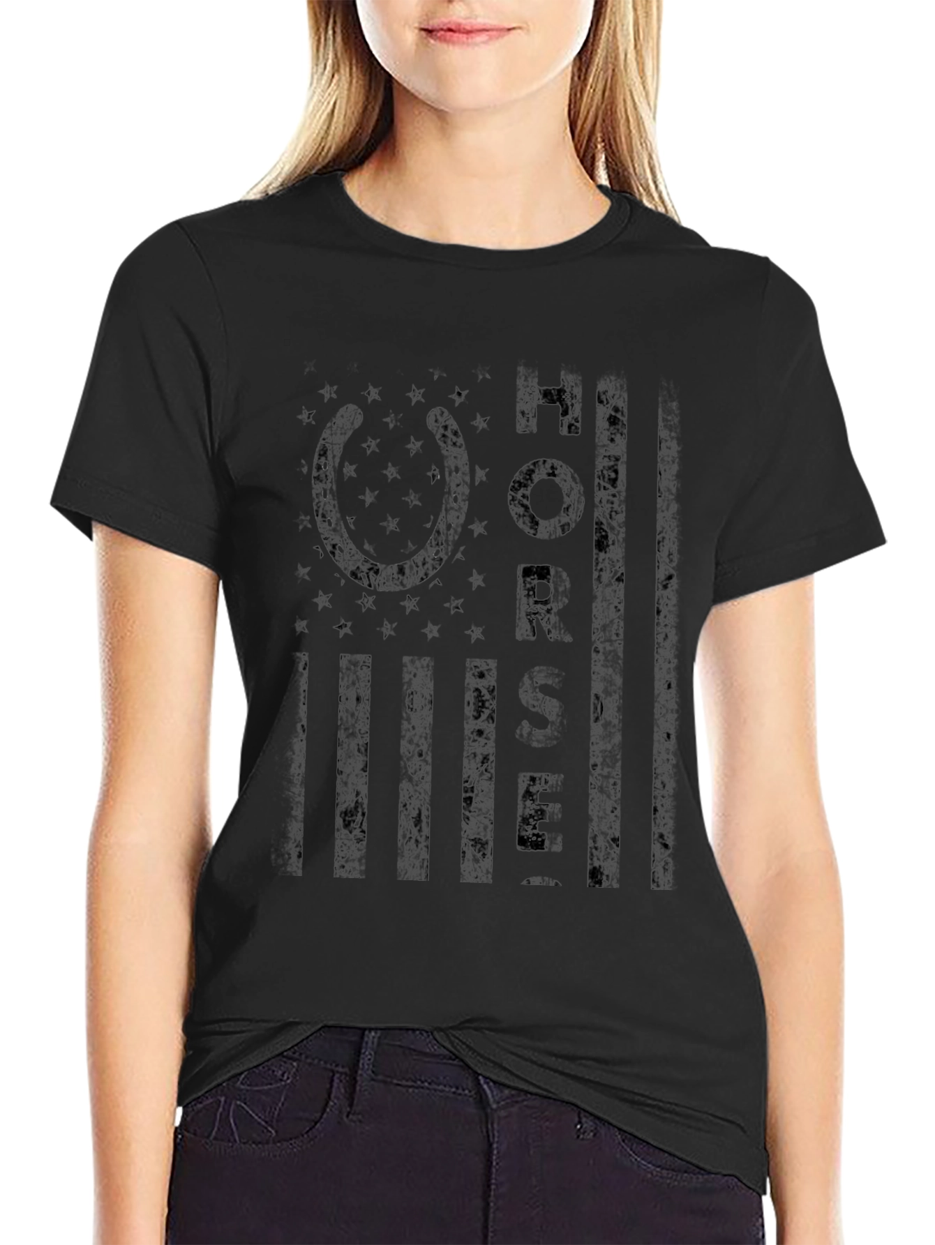 Horse Life Black Graphic Tee
