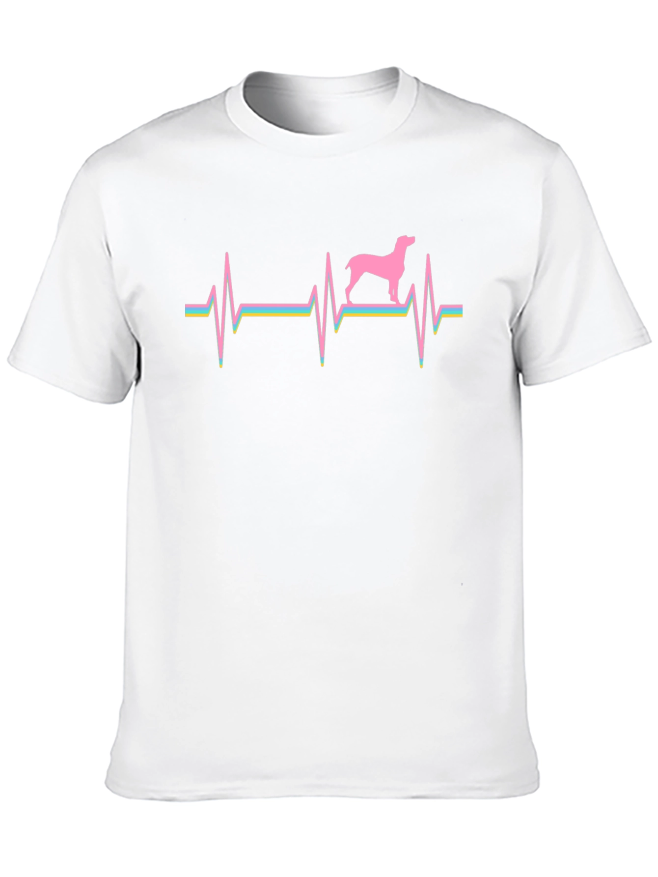 Dog Heartbeat Graphic Tee - Soft Cotton Blend