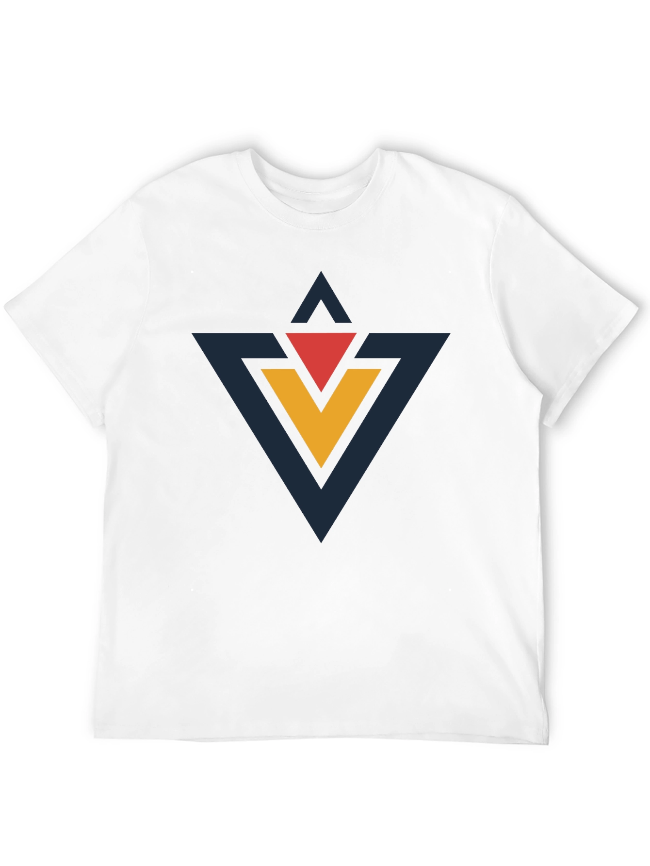 Geometric Triangle Graphic Black T-Shirt