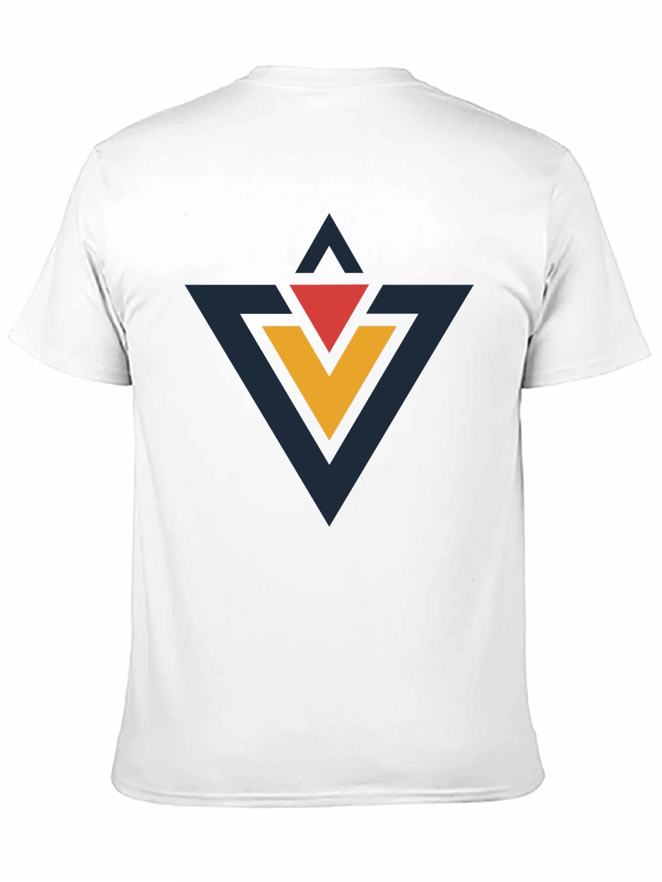 Geometric Triangle Graphic Black T-Shirt