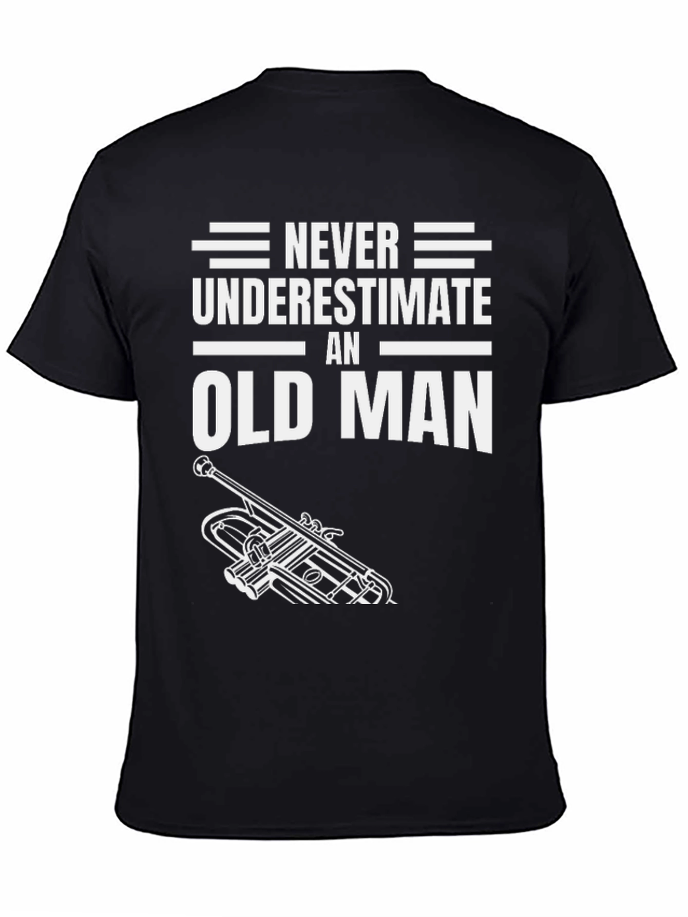 Never Underestimate an Old Man Trumpet T-Shirt