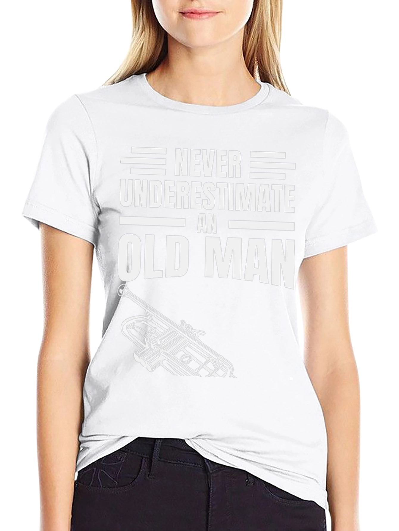 Never Underestimate an Old Man Trumpet T-Shirt