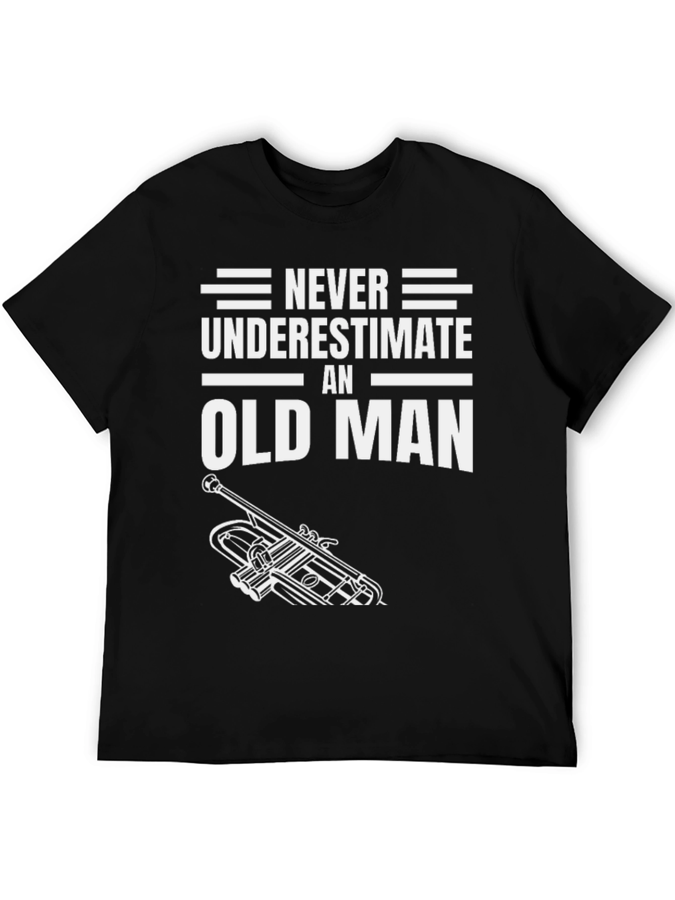 Never Underestimate an Old Man Trumpet T-Shirt