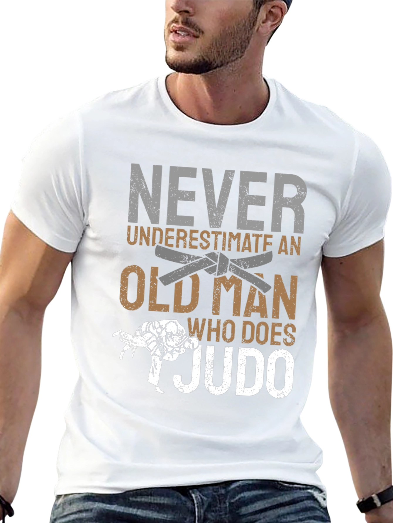 Never Underestimate Judo Old Man T-Shirt