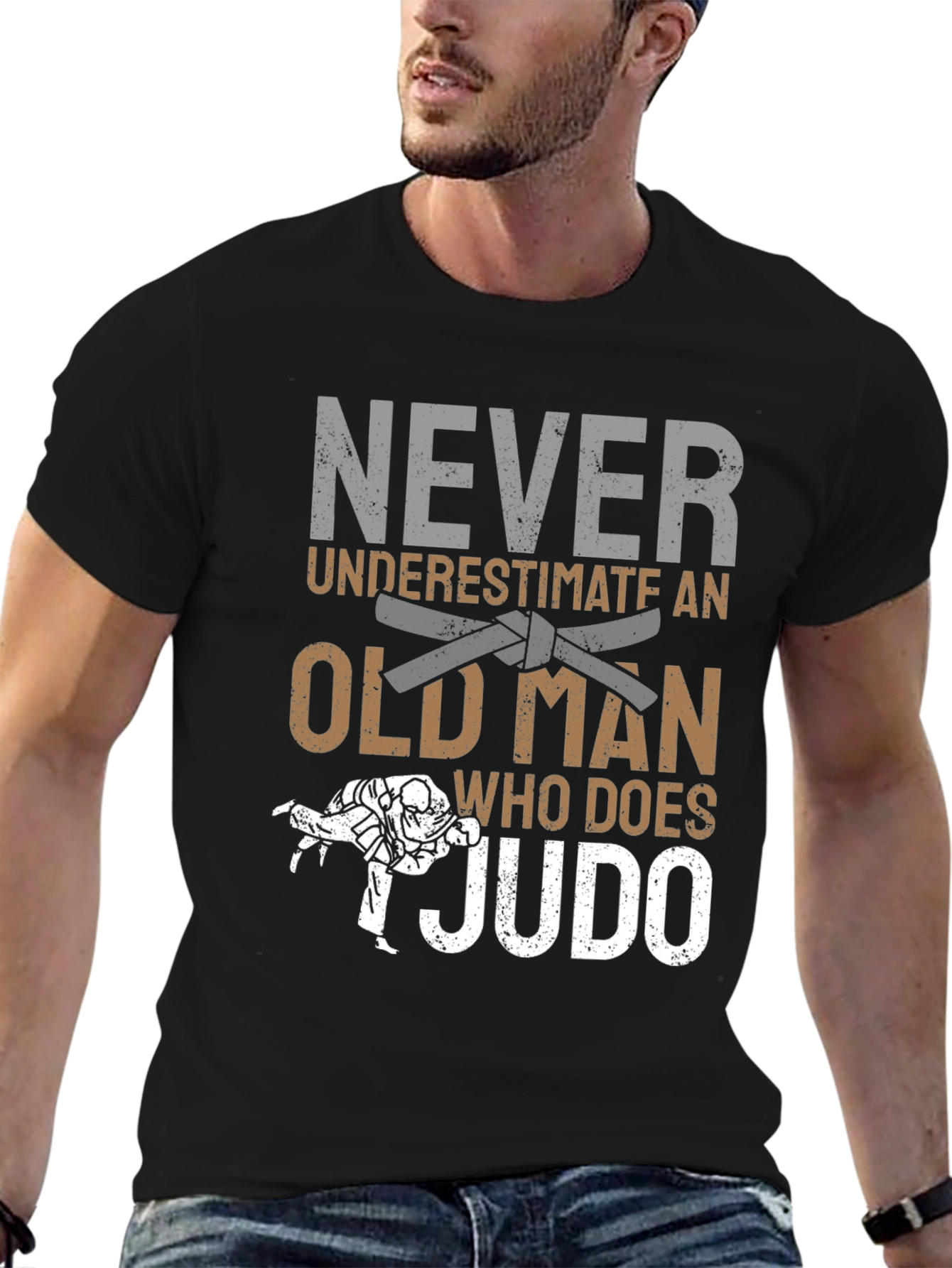 Never Underestimate Judo Old Man T-Shirt