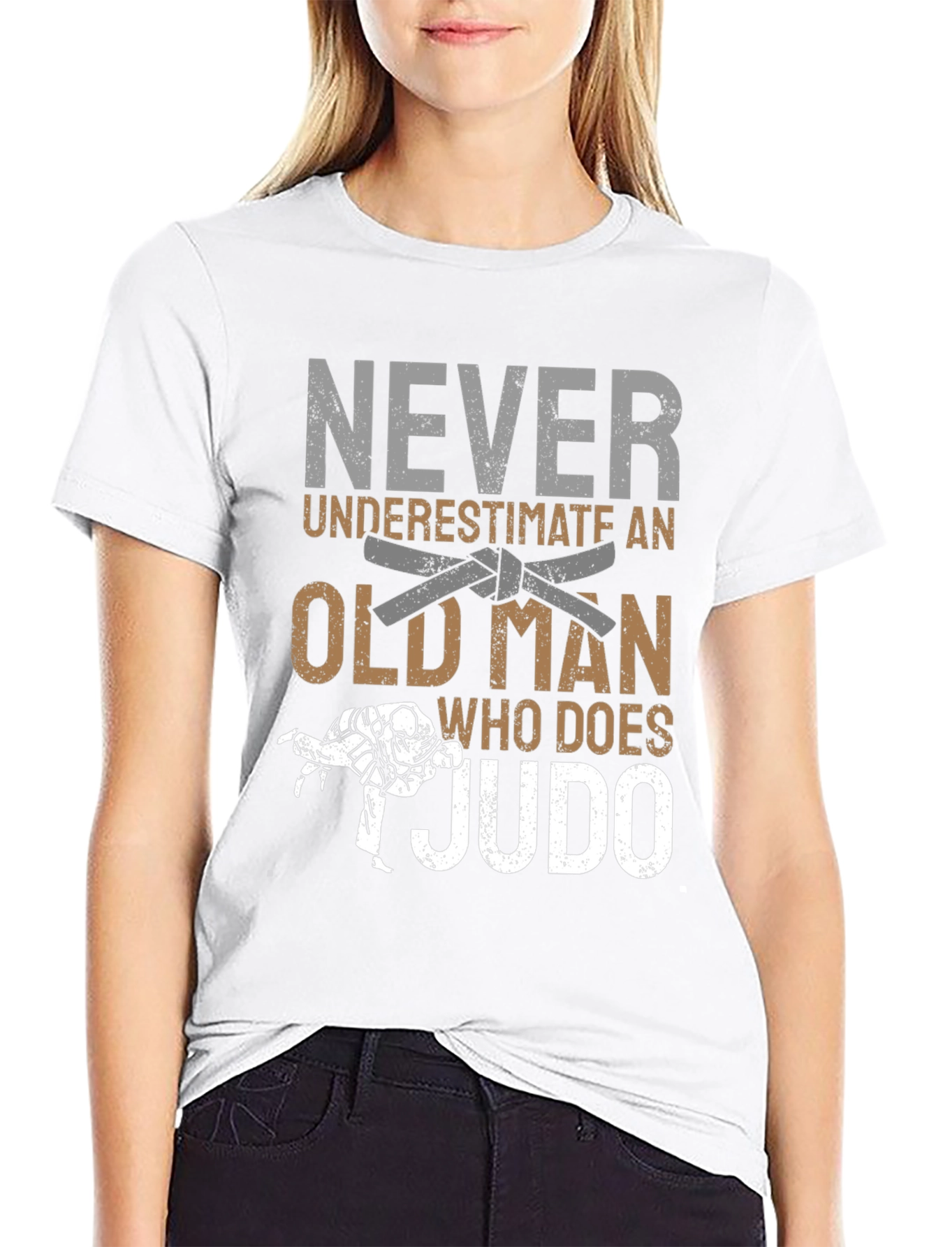 Never Underestimate Judo Old Man T-Shirt