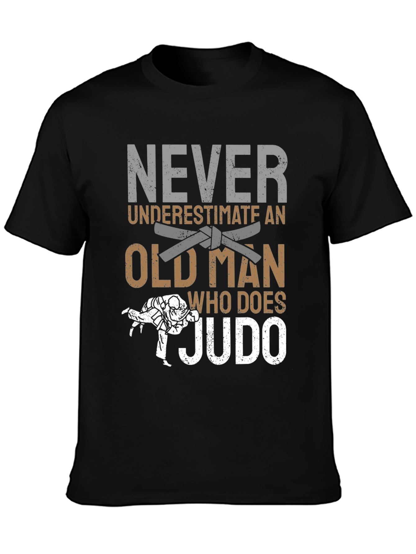 Never Underestimate Judo Old Man T-Shirt