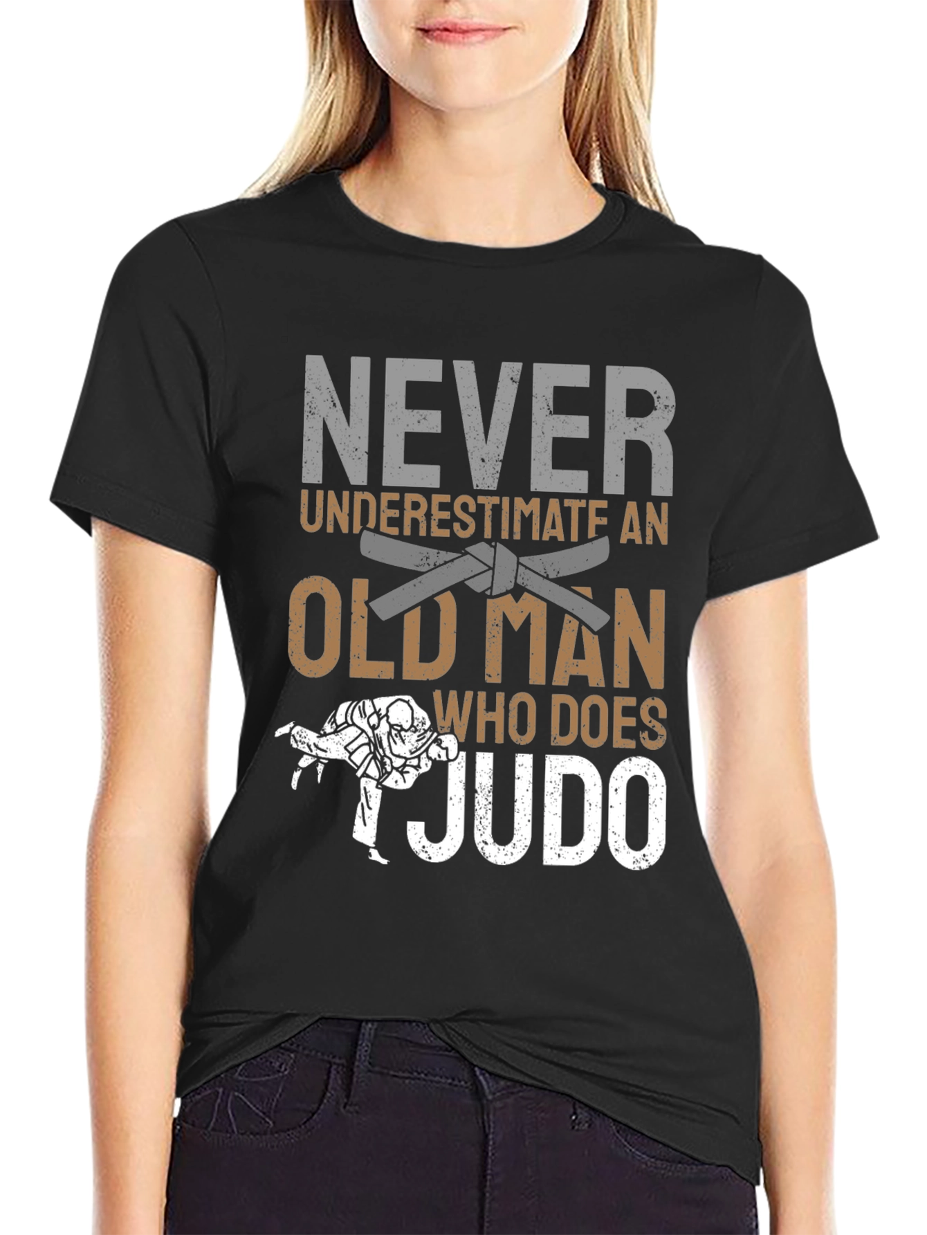Never Underestimate Judo Old Man T-Shirt