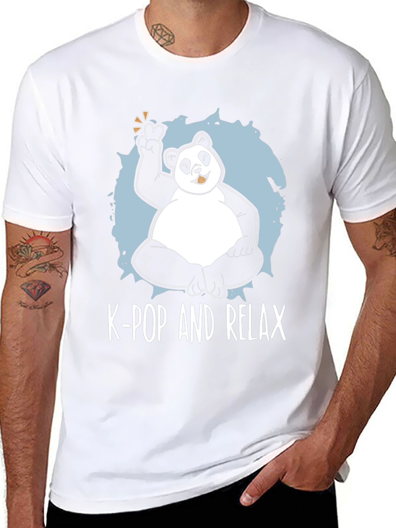 K-Pop & Chill Panda T-Shirt