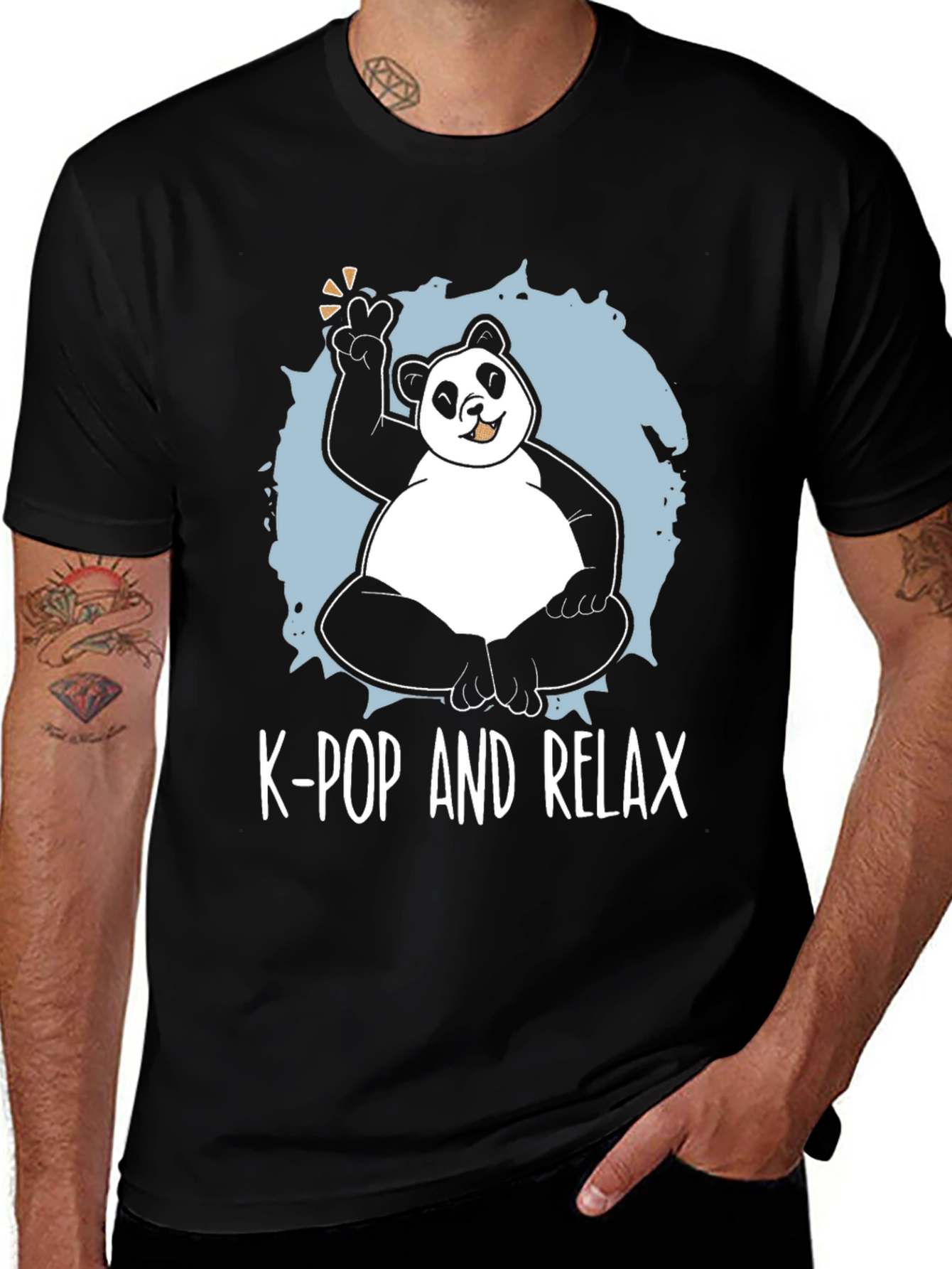 K-Pop & Chill Panda T-Shirt