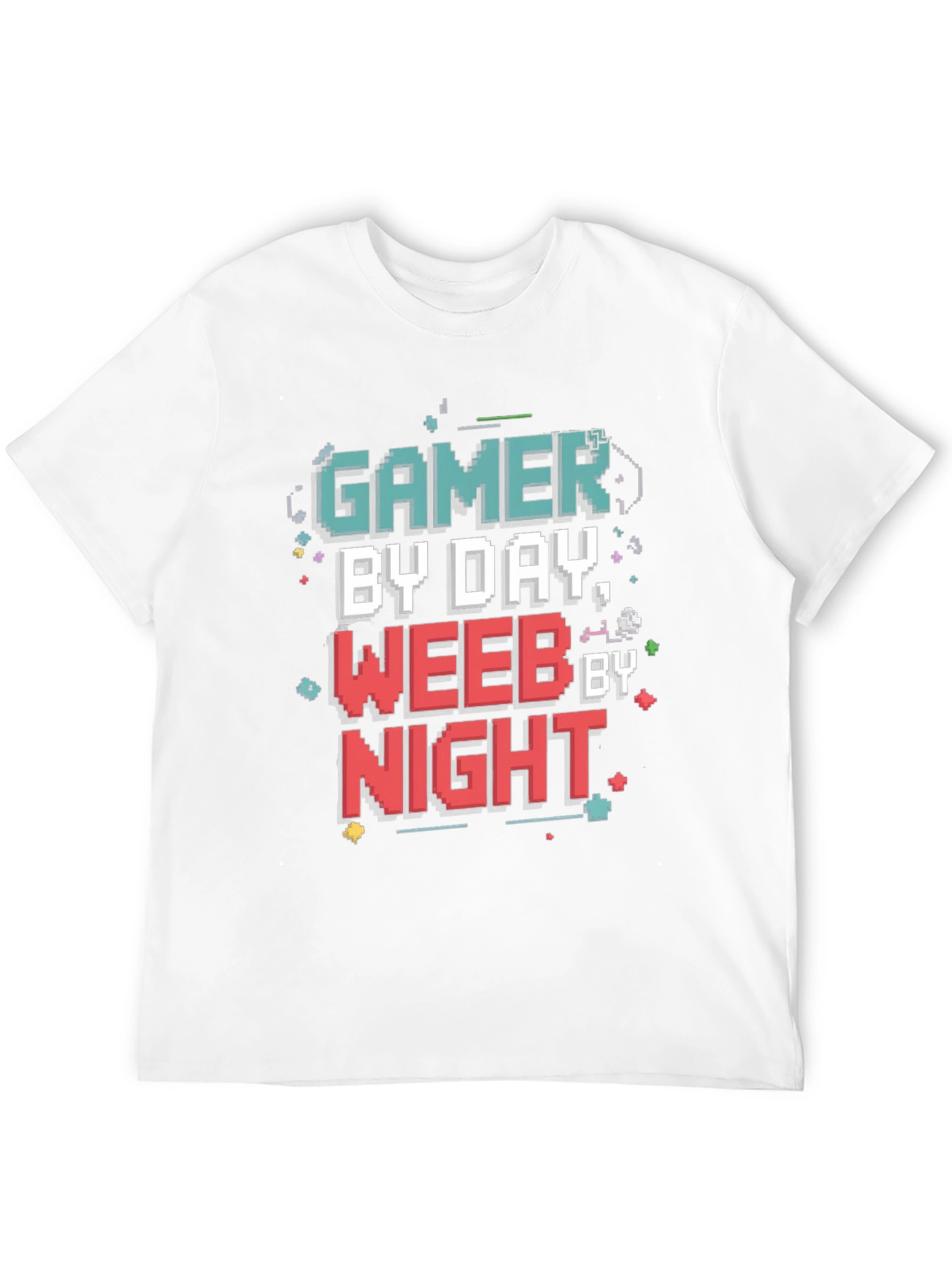 Gamer By Day Weeb By Night Black T-Shirt
