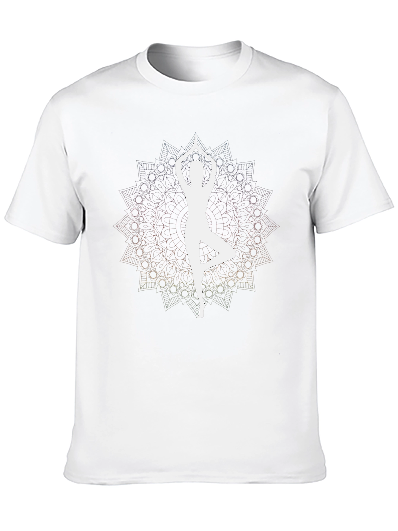 Yoga Mandala Black T-Shirt - Meditative Design