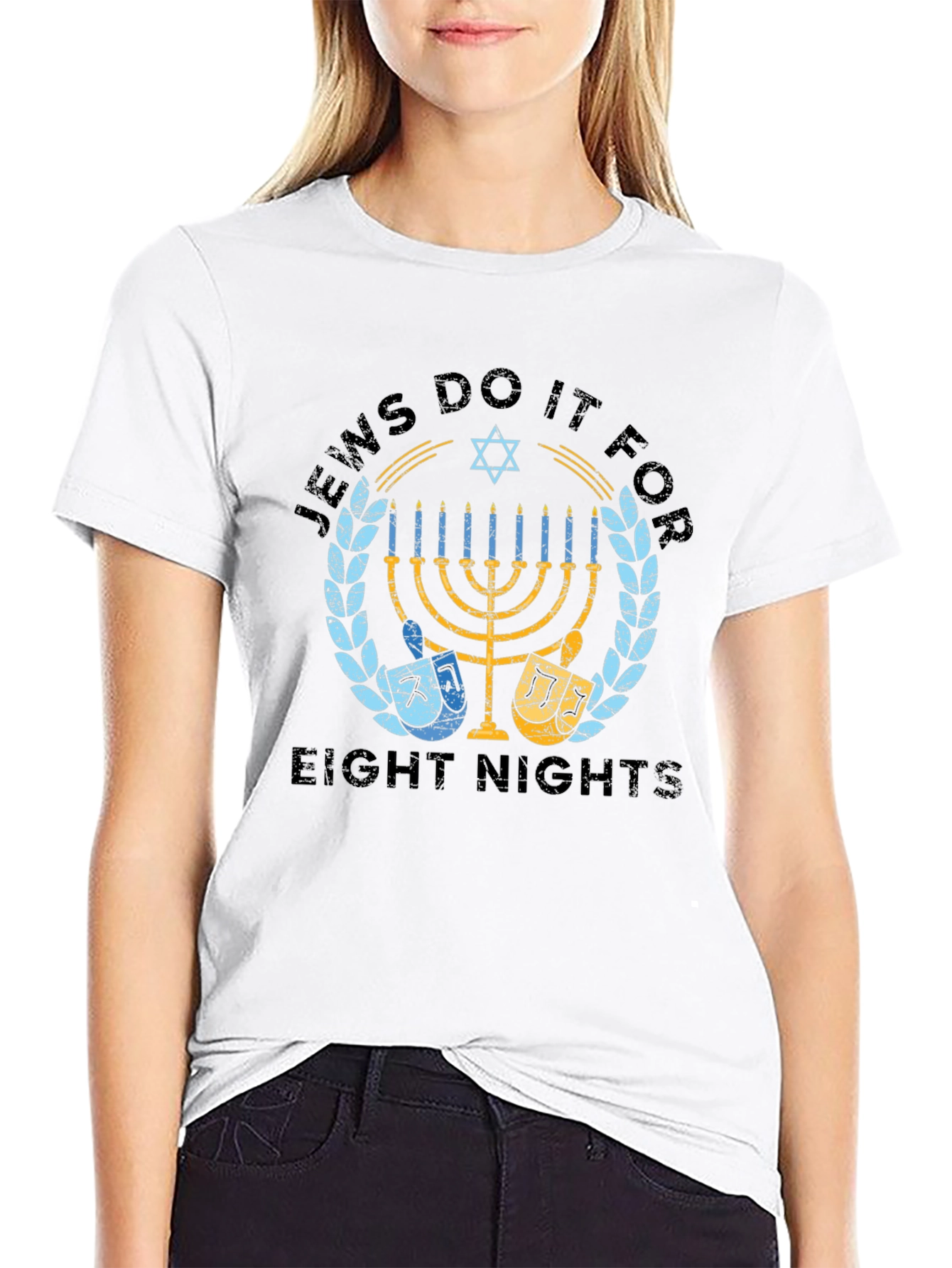 Jews Do It For Eight Nights Holiday T-Shirt