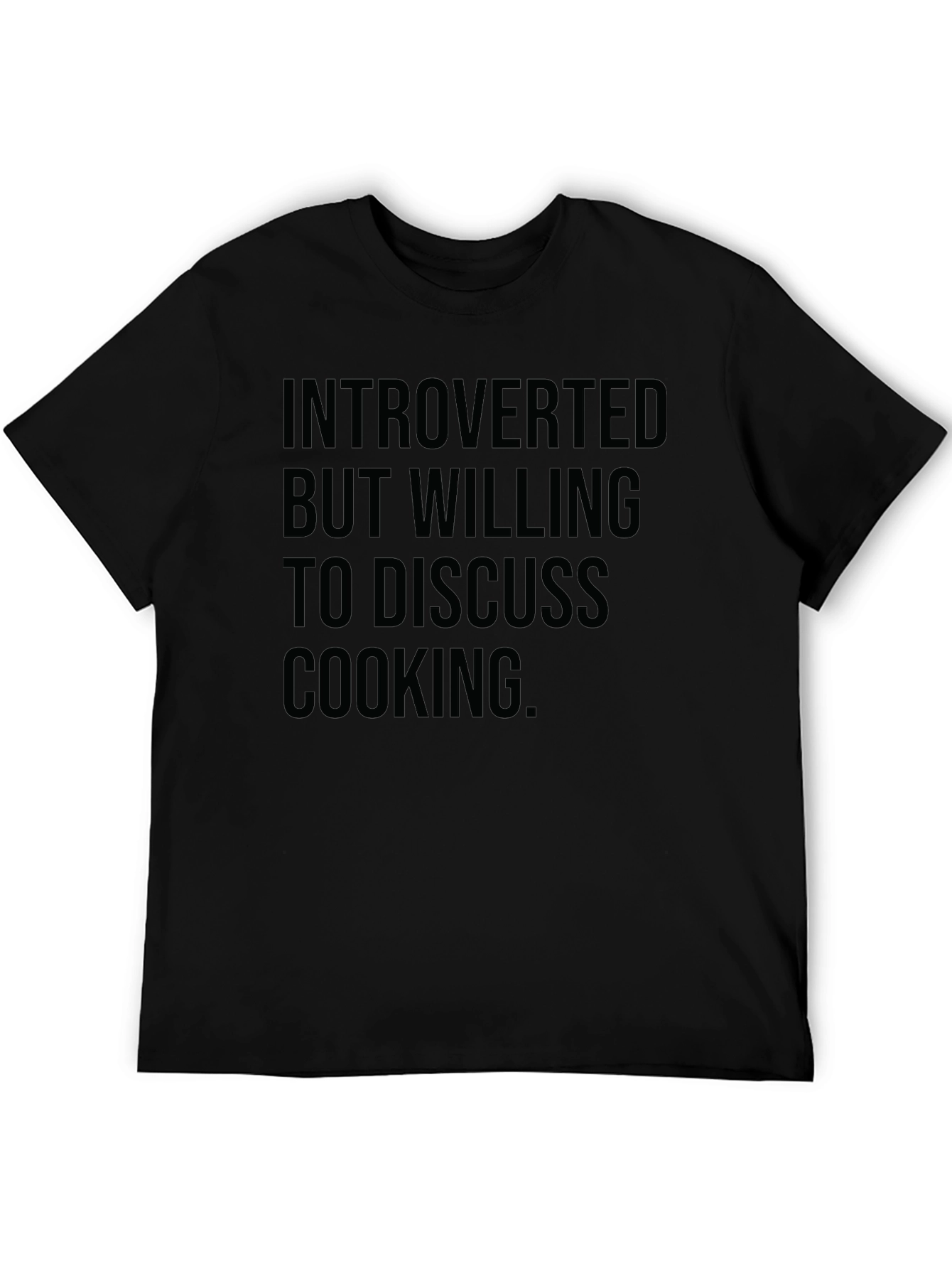 Introverted Cooking T-Shirt: Black Cotton Tee