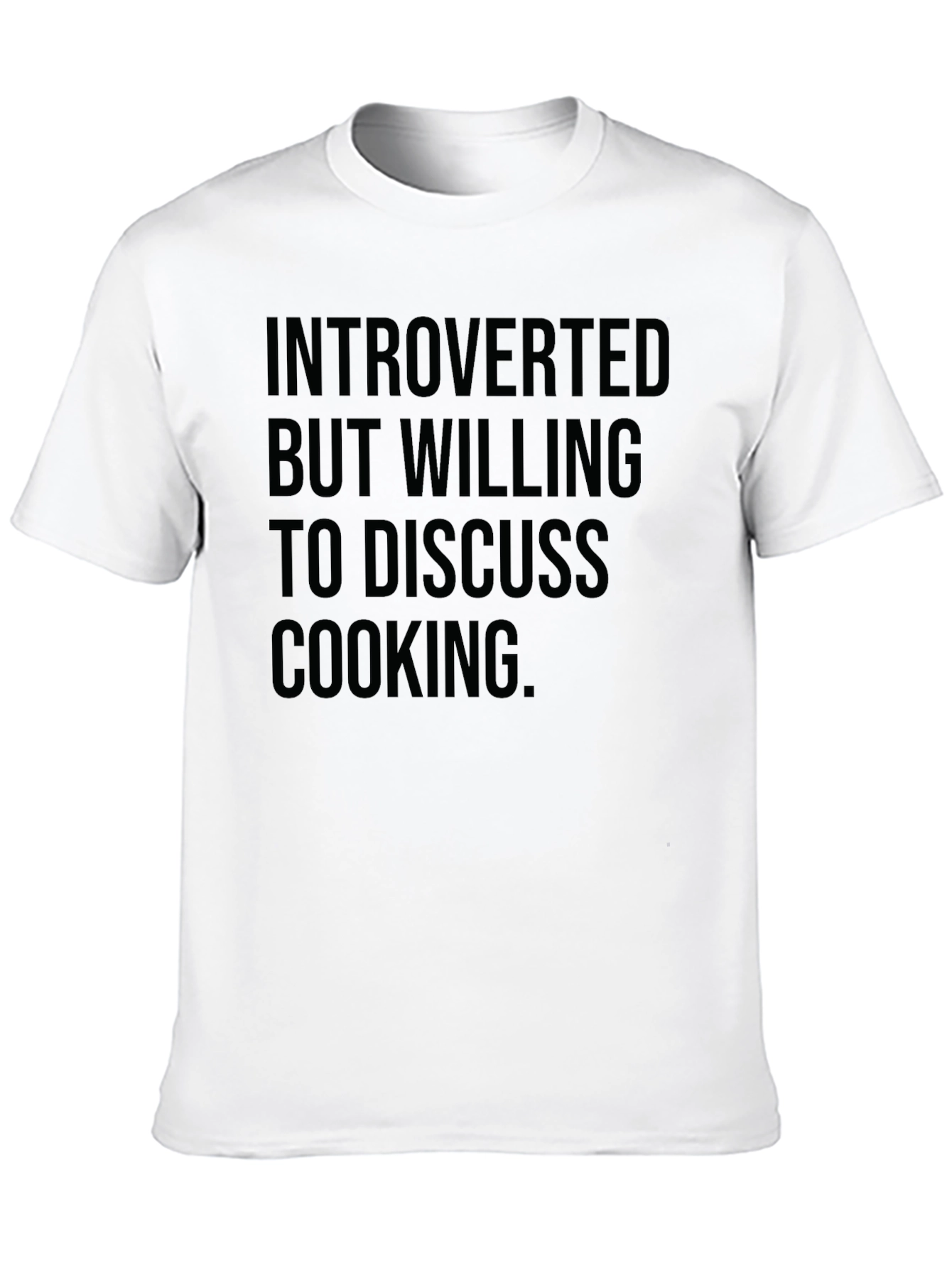 Introverted Cooking T-Shirt: Black Cotton Tee