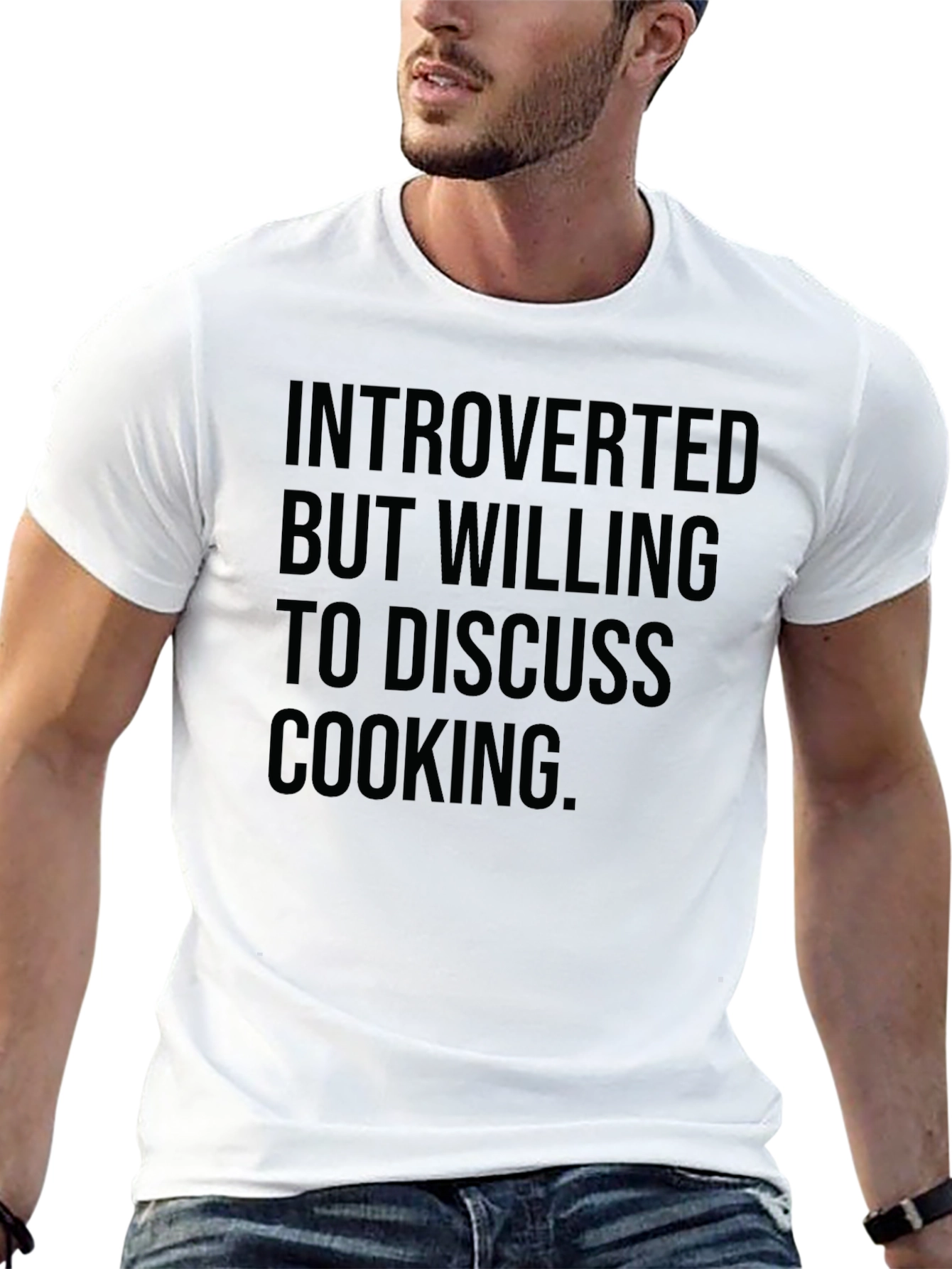 Introverted Cooking T-Shirt: Black Cotton Tee