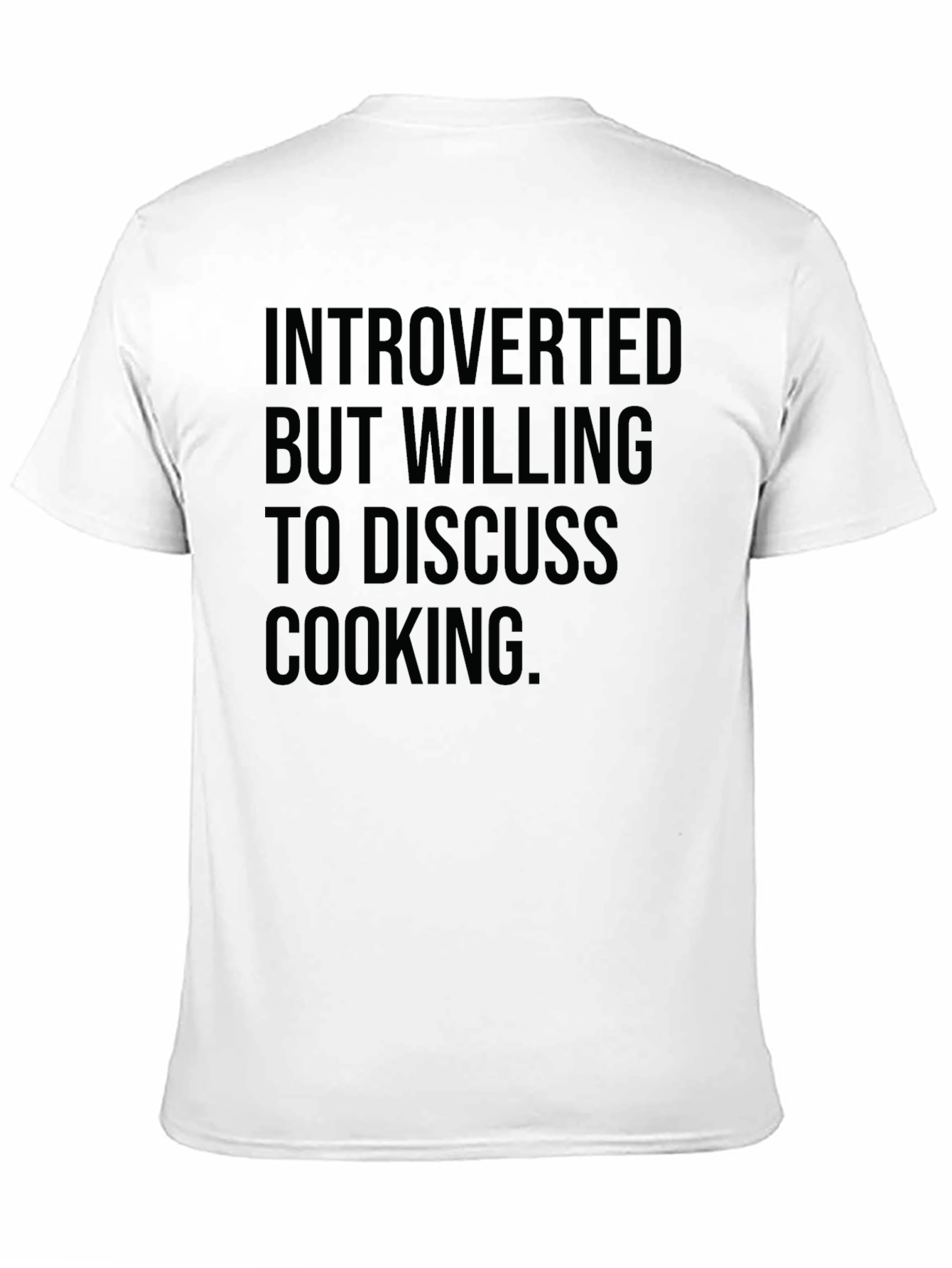 Introverted Cooking T-Shirt: Black Cotton Tee