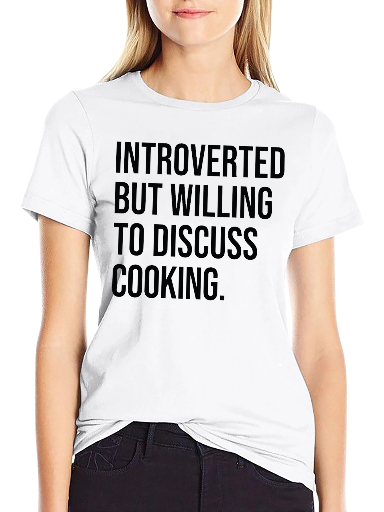 Introverted Cooking T-Shirt: Black Cotton Tee