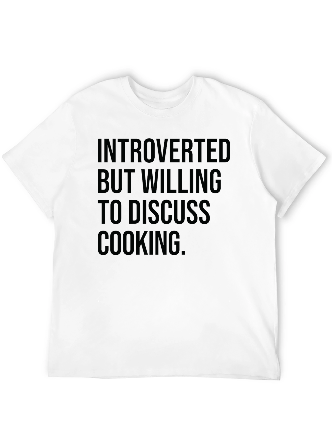 Introverted Cooking T-Shirt: Black Cotton Tee