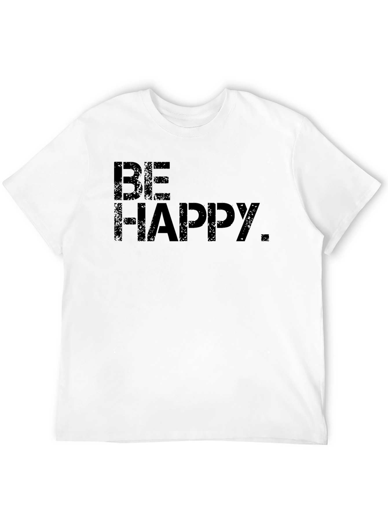 Be Happy Black T-Shirt | Positive Vibes