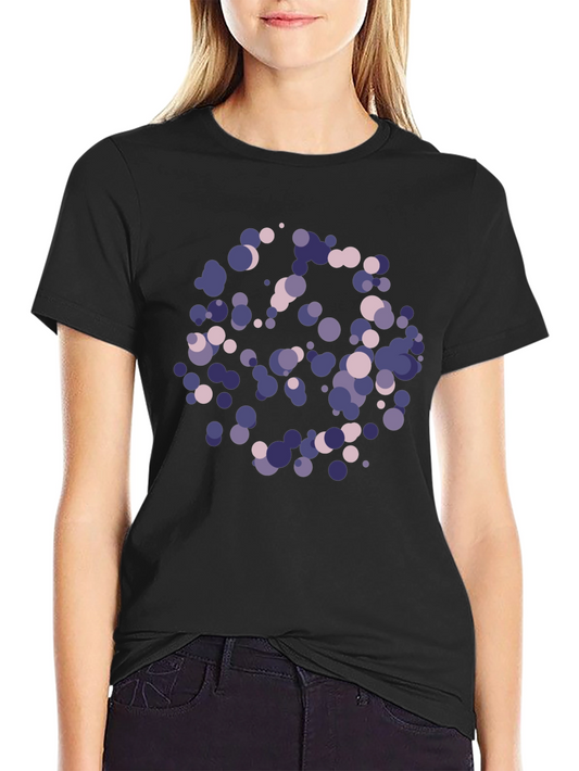Abstract Dot Graphic Black T-Shirt
