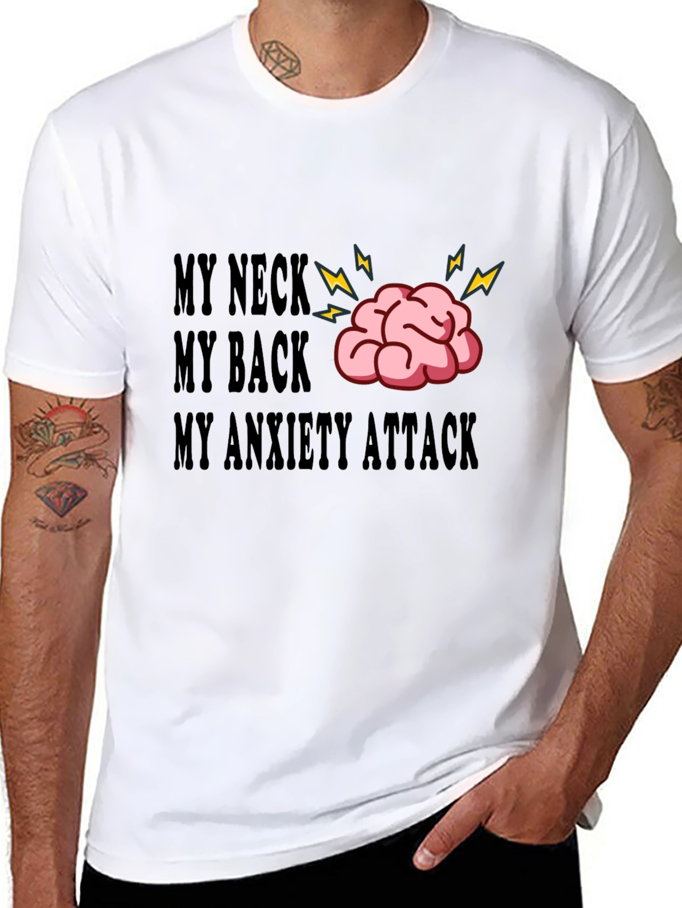 My Neck My Back Anxiety Attack Funny Graphic Tee