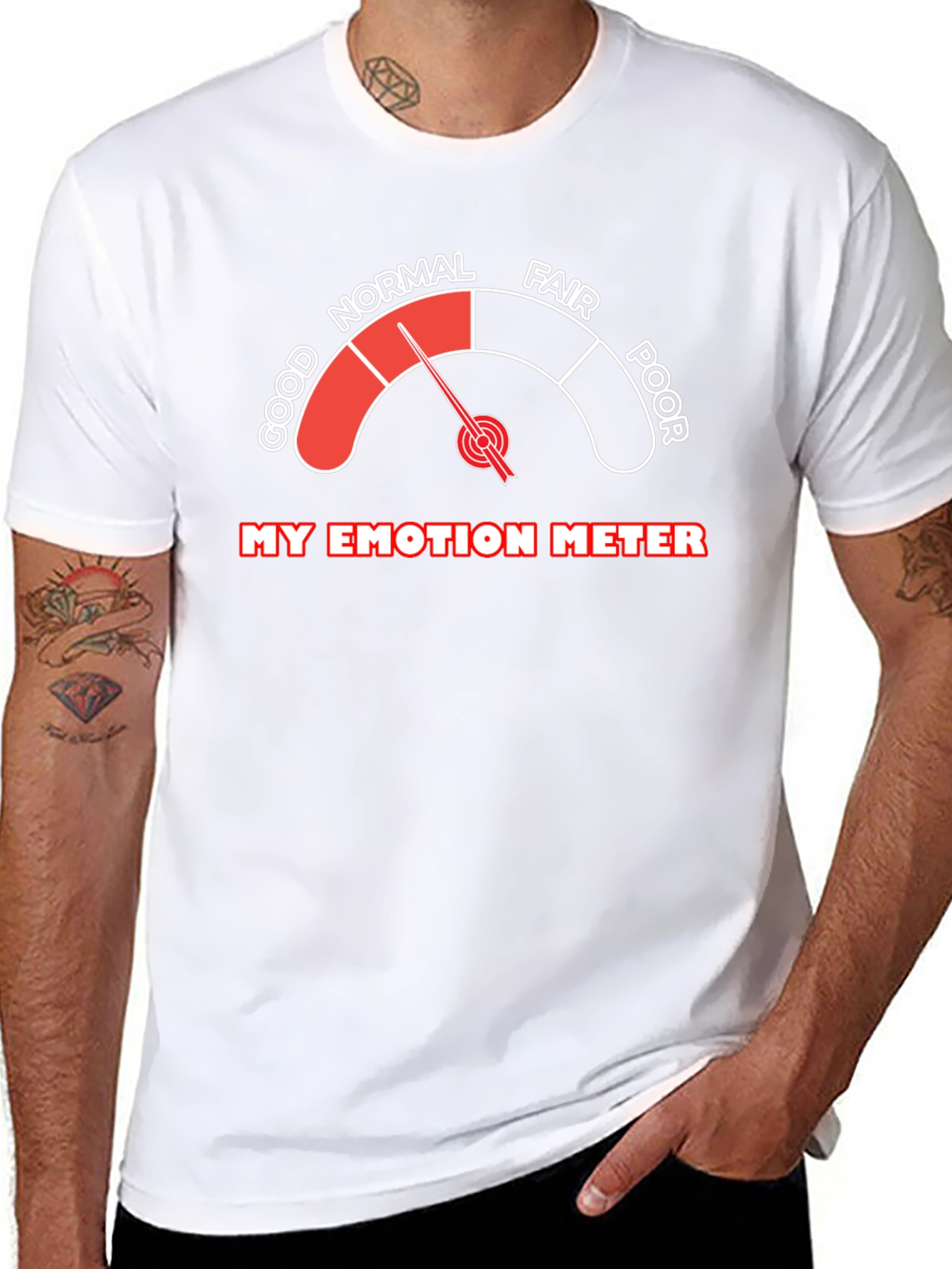 Emotion Meter Graphic T-Shirt: Good Mood Indicator