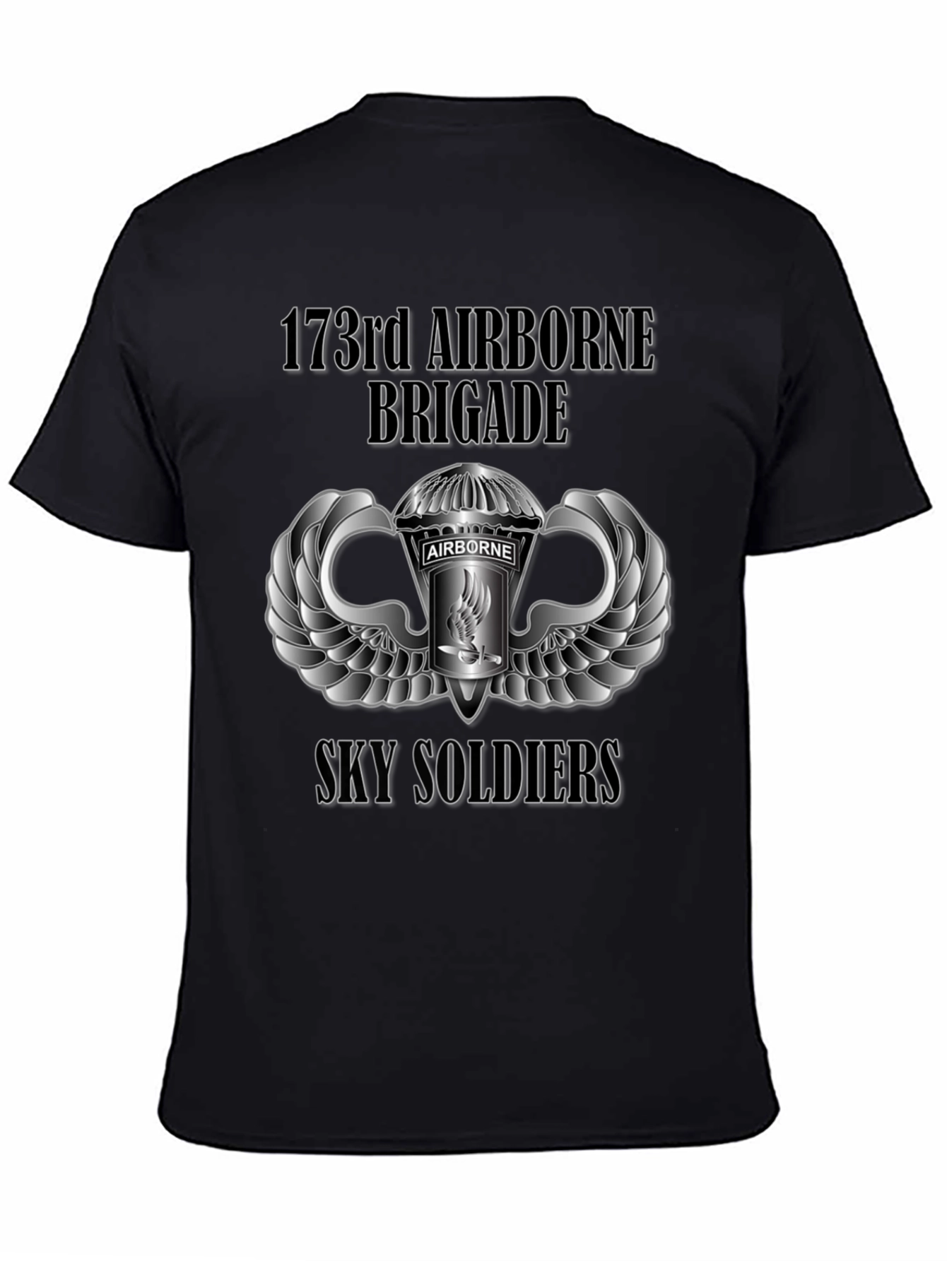 173rd Airborne Brigade Sky Soldiers Black T-Shirt
