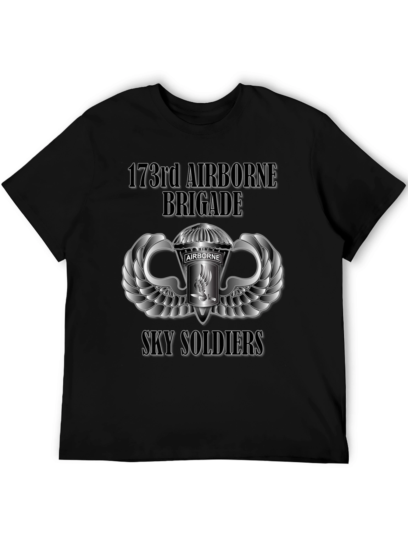 173rd Airborne Brigade Sky Soldiers Black T-Shirt