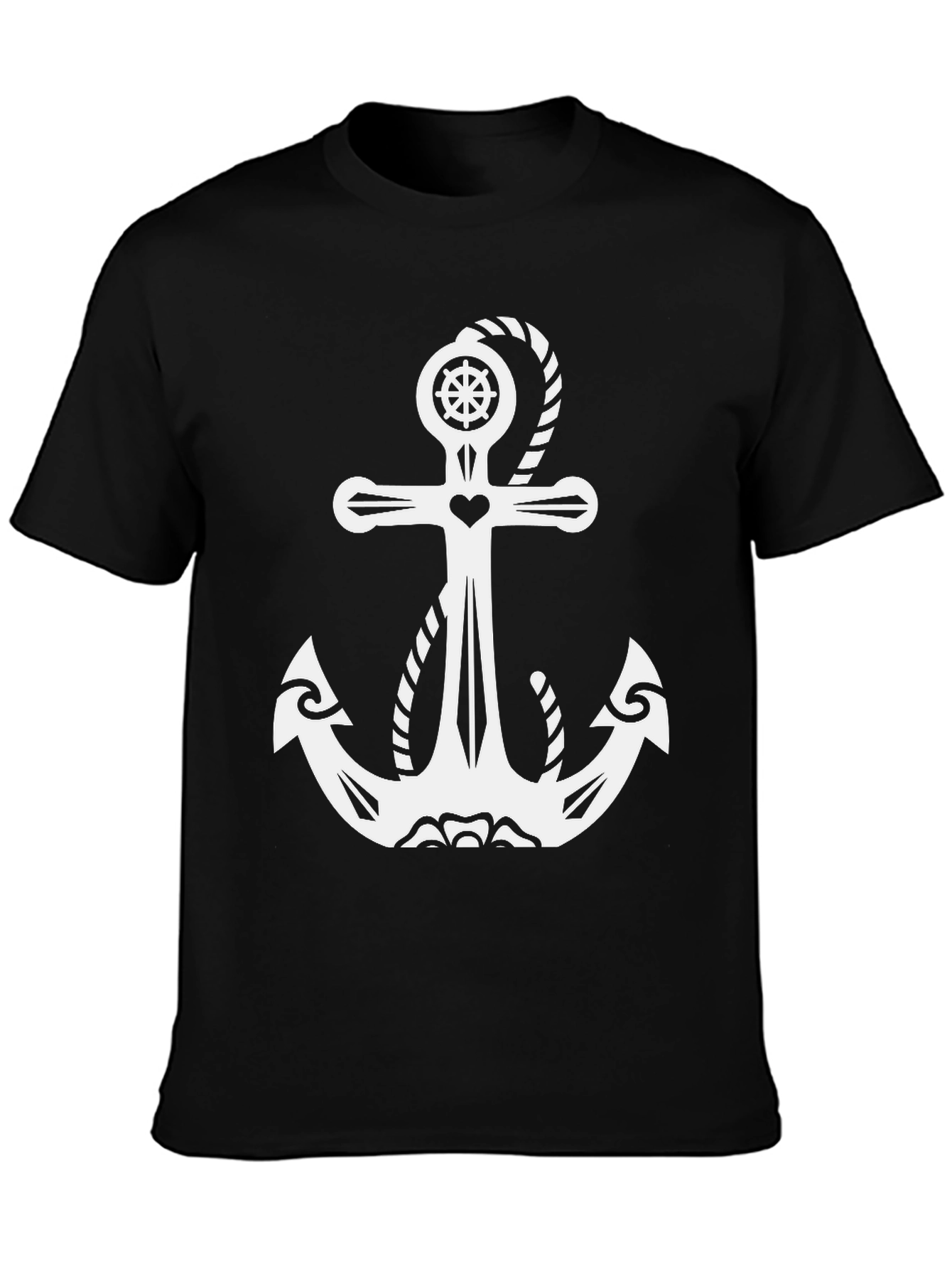 Anchor Heart T-Shirt - Black Graphic Tee