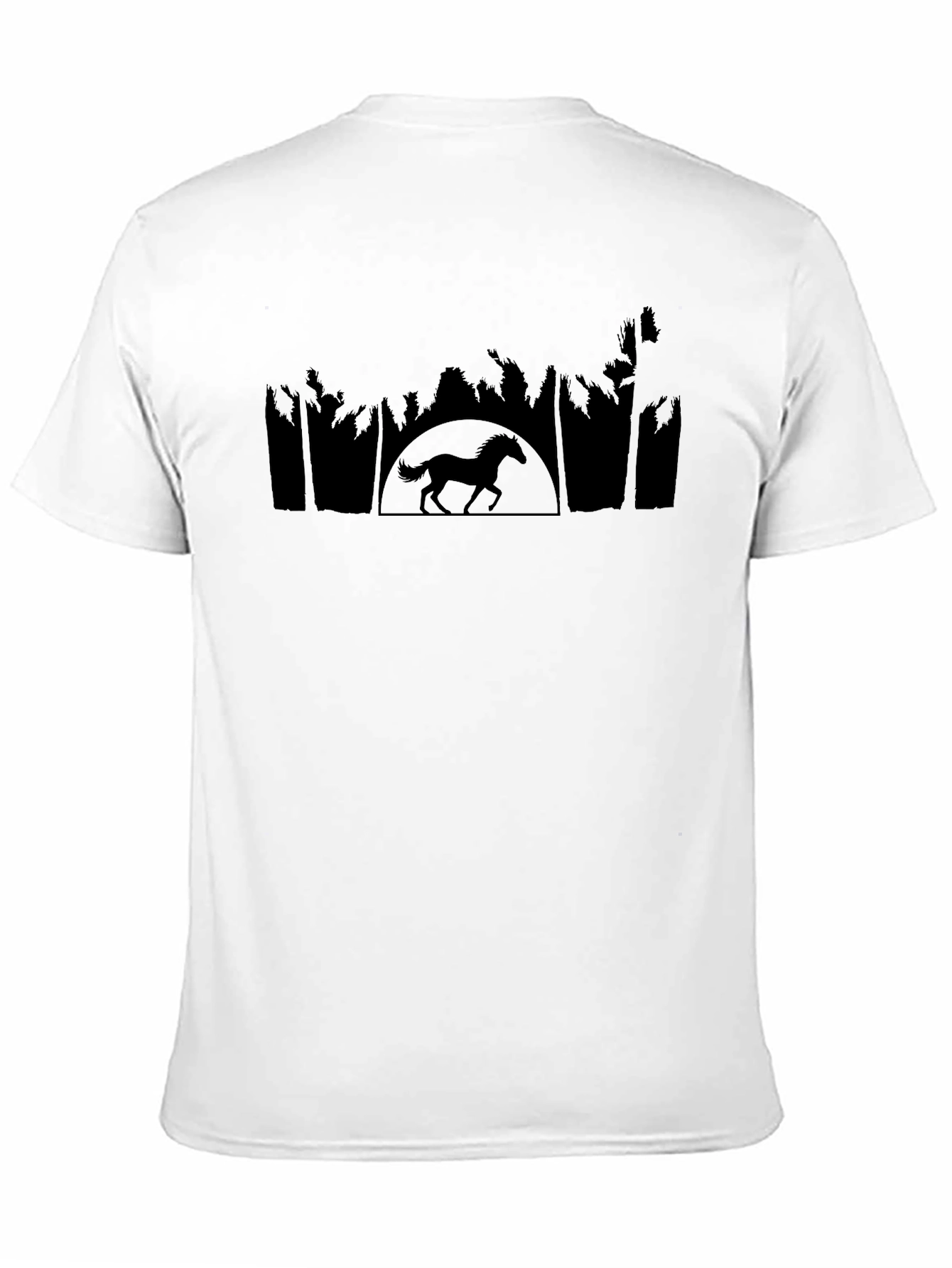 Horse Silhouette Tee - Black Graphic T-Shirt