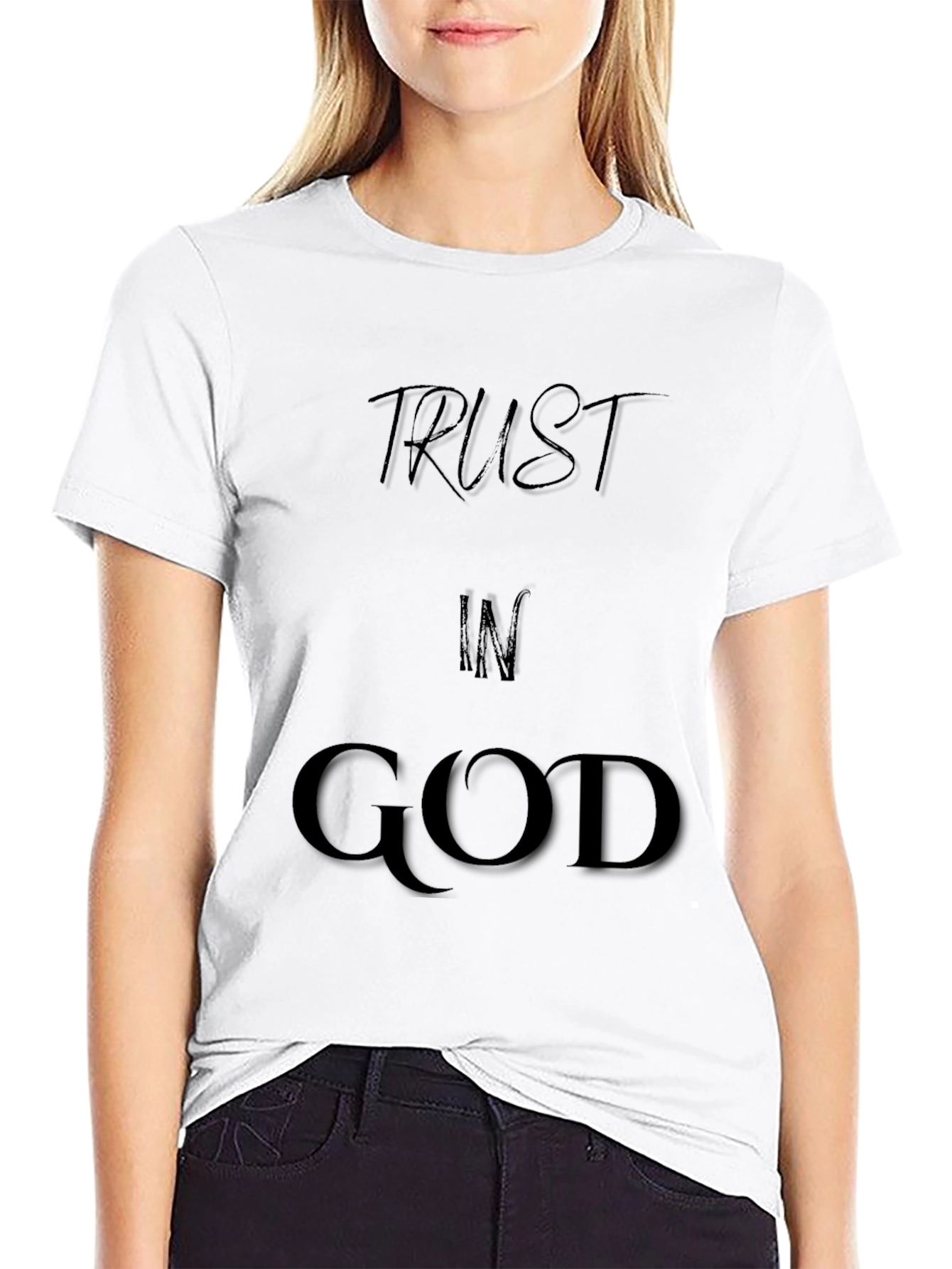 Trust In God Black Graphic Tee