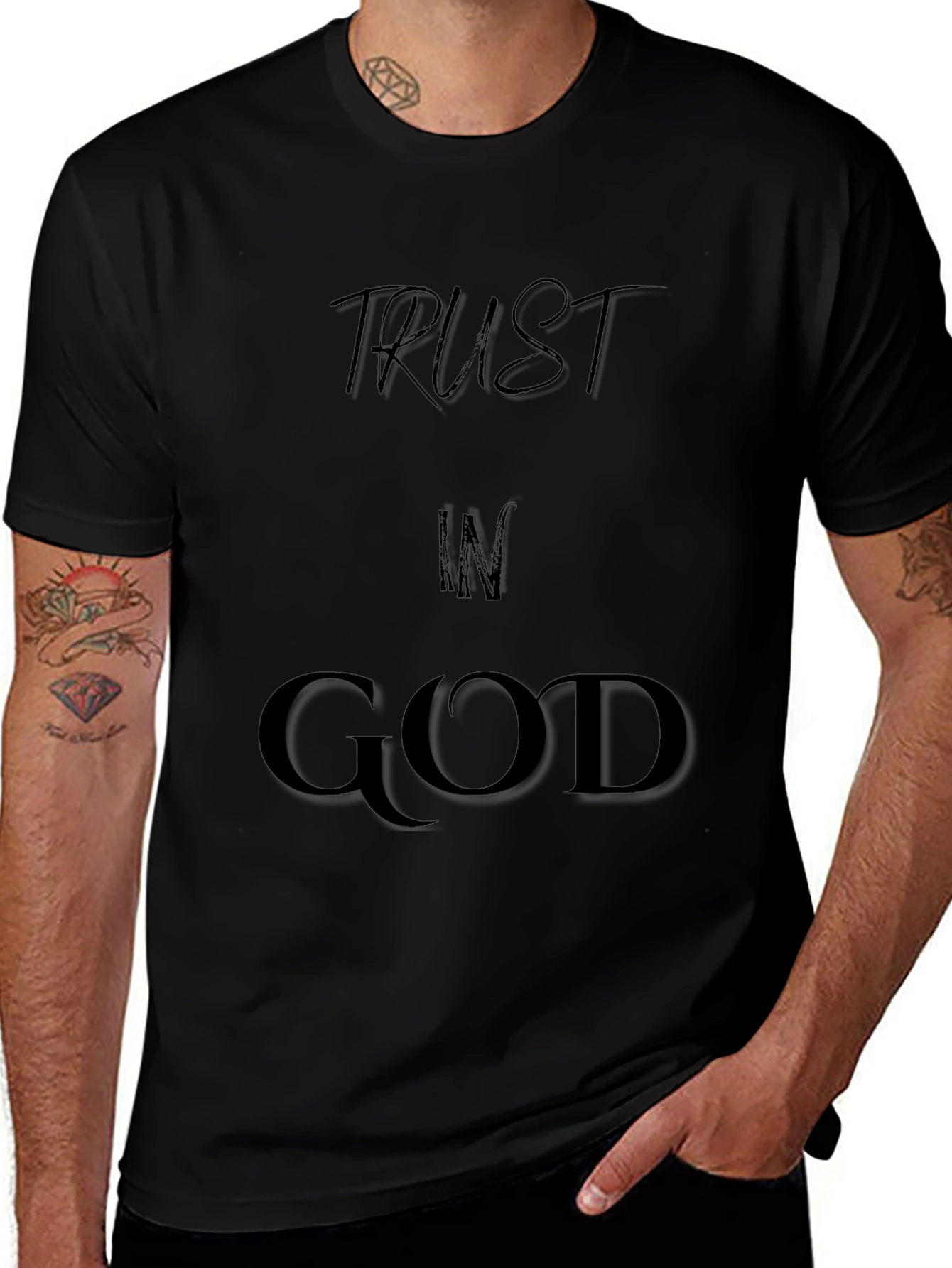 Trust In God Black Graphic Tee
