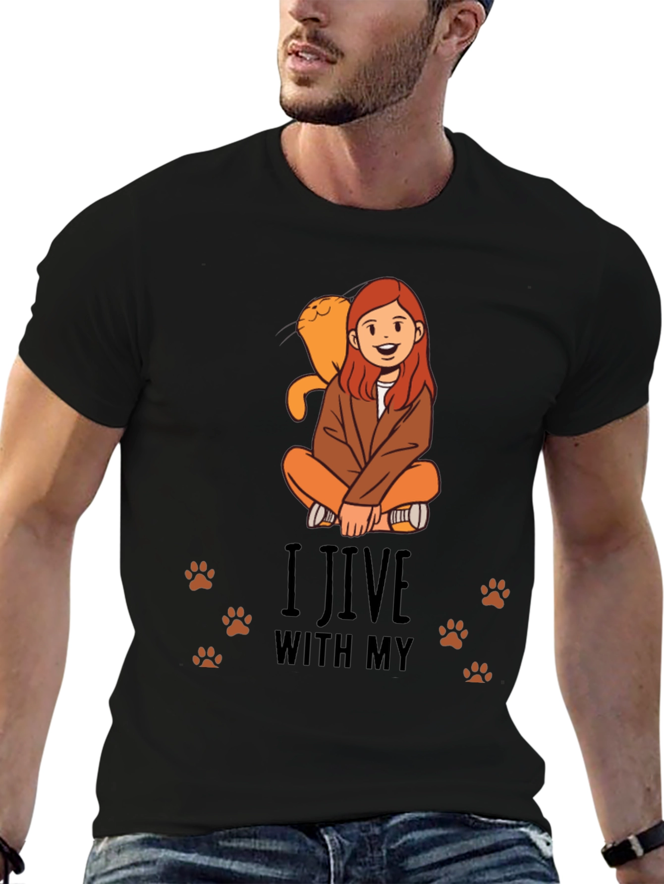 I Jive With My Cat Graphic Tee