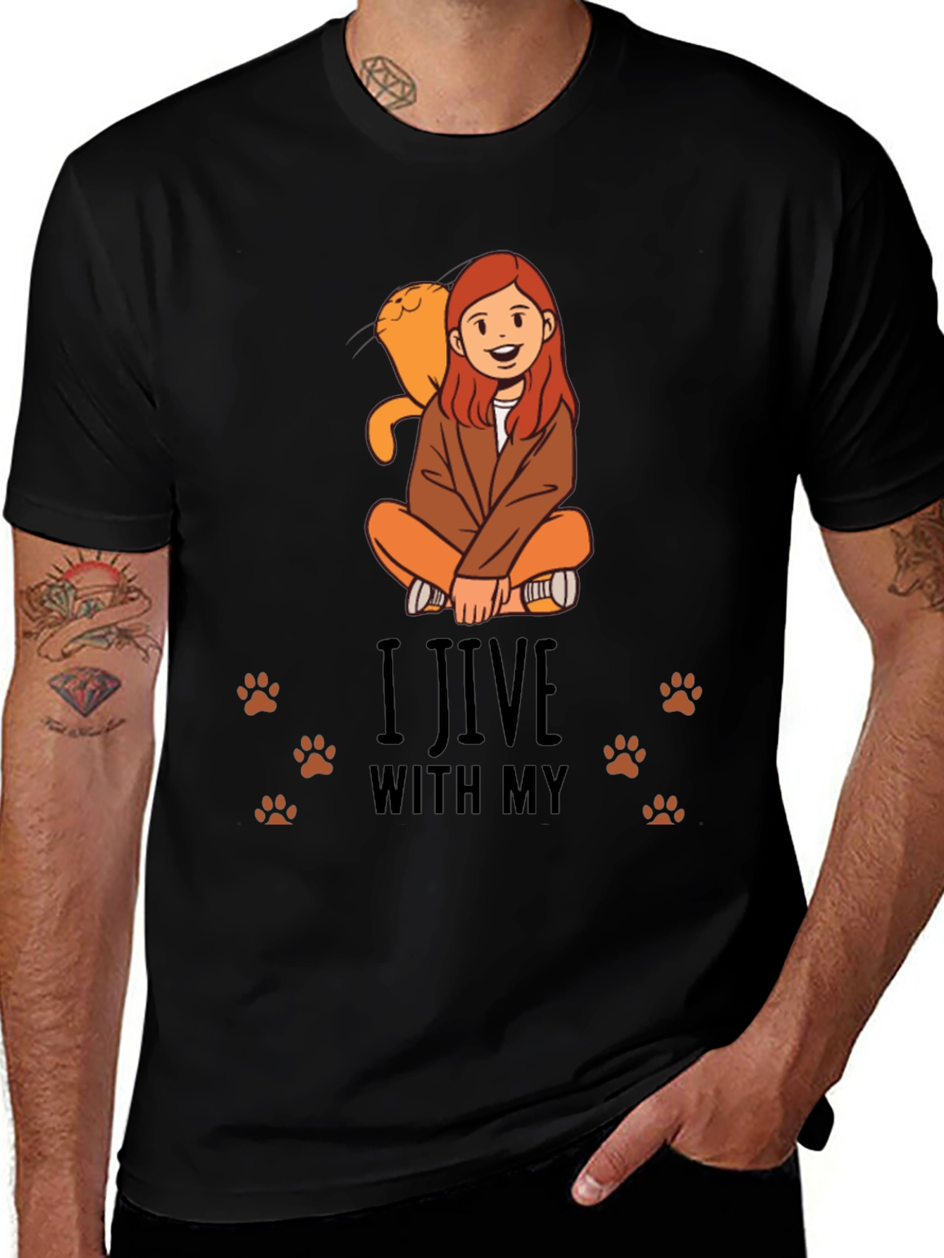 I Jive With My Cat Graphic Tee