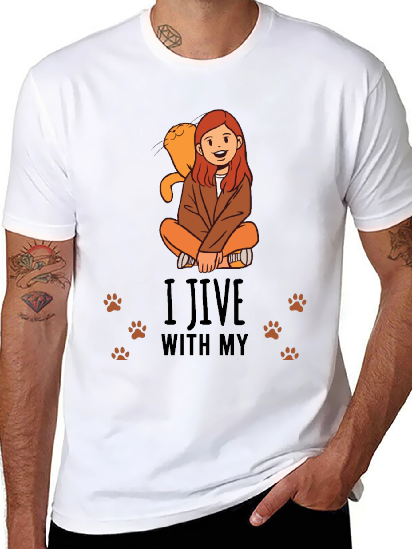 I Jive With My Cat Graphic Tee