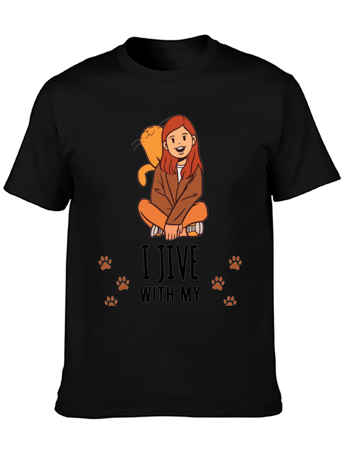 I Jive With My Cat Graphic Tee