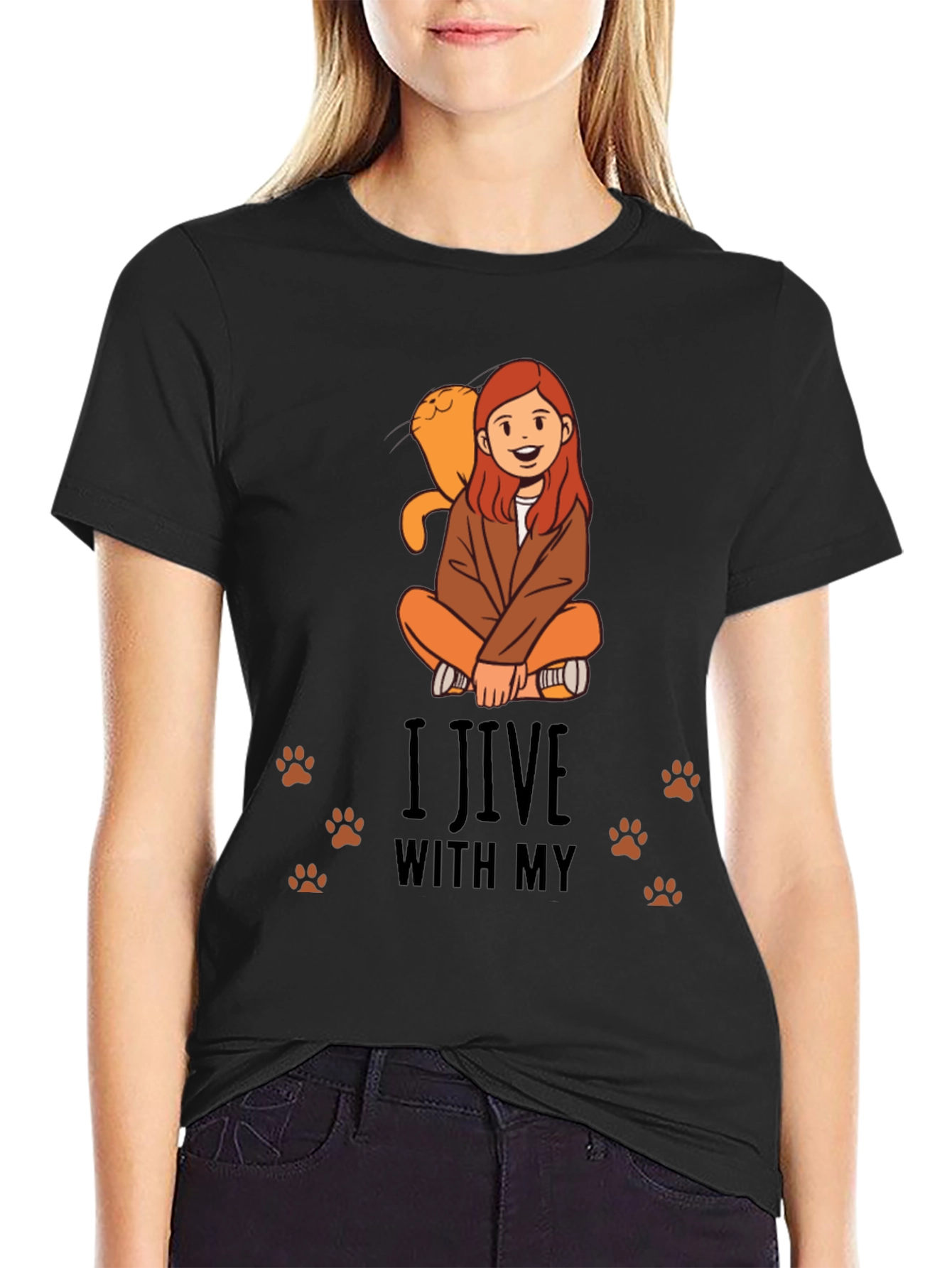 I Jive With My Cat Graphic Tee