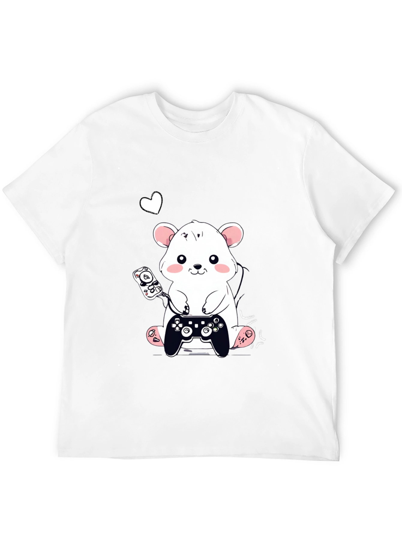 Cute Gaming Bear Graphic T-Shirt